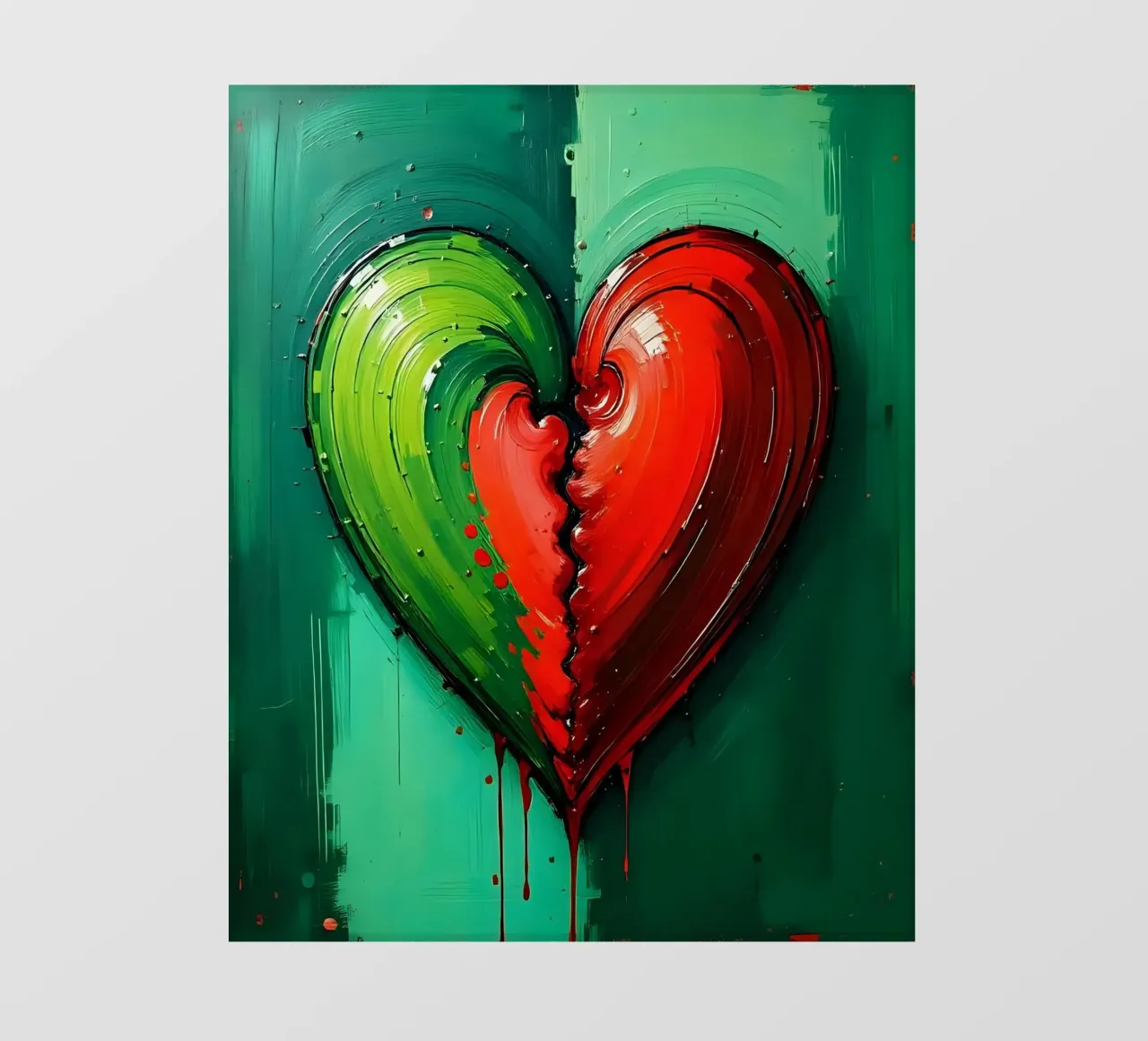 cuore_verde_rosso_1 pellicola backlit da Pink- und LoveArt by LK