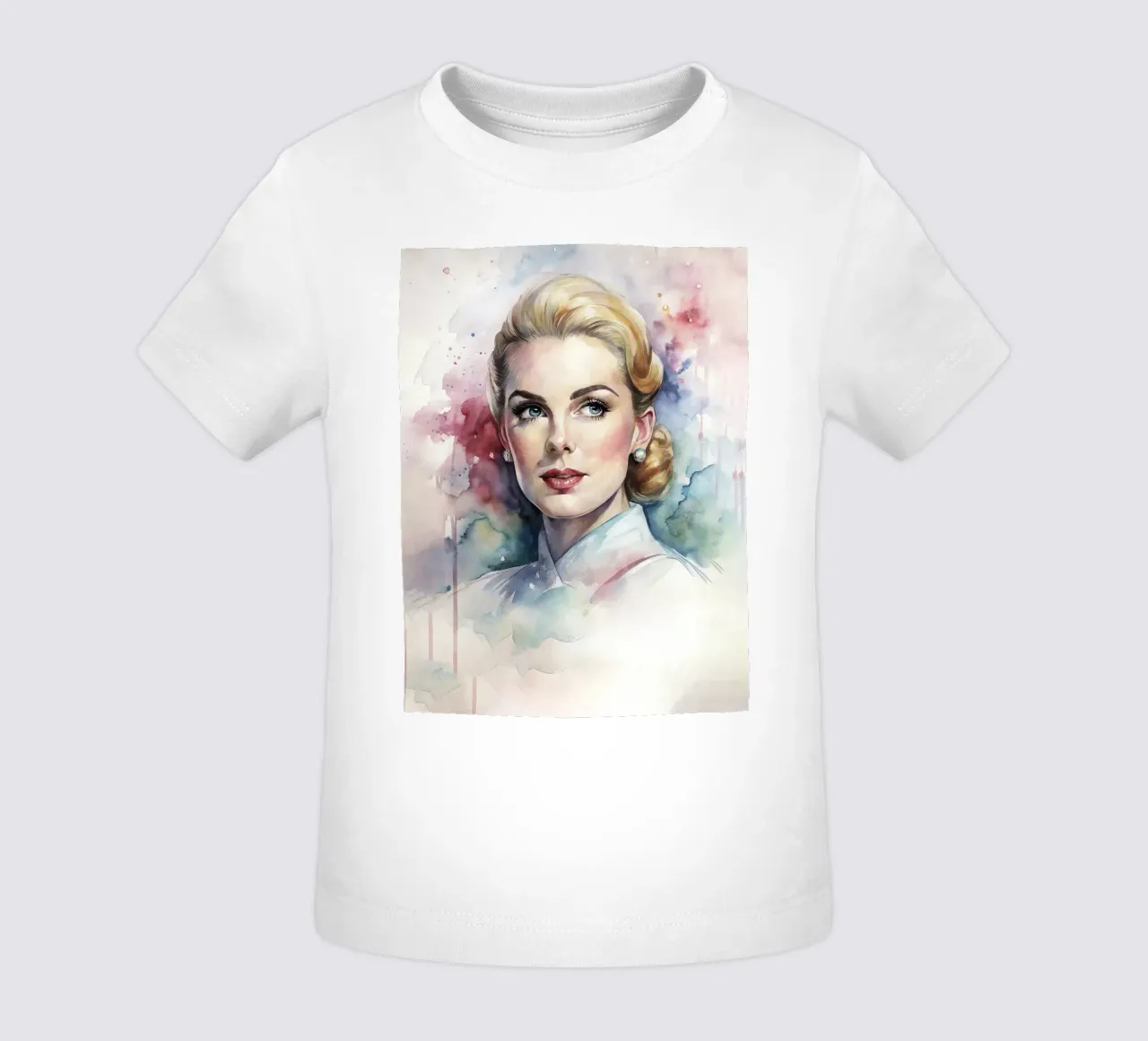 Grace Kelly in acquerello maglietta neonato da 🎁 ARTVI-SHOP