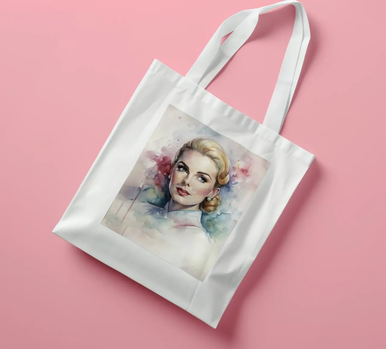Grace Kelly in acquerello borsa in juta da 🎁 ARTVI-SHOP