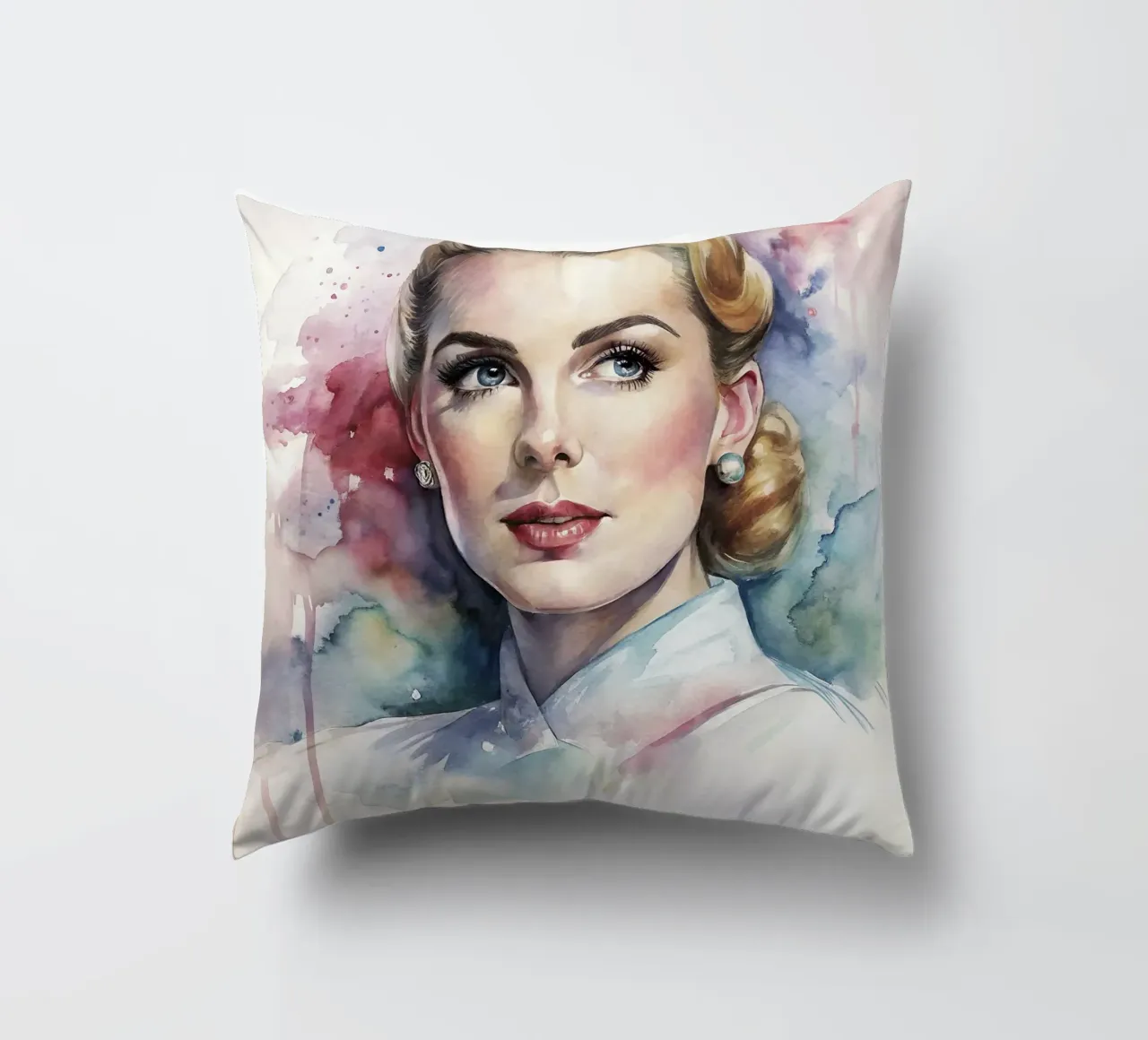 Grace Kelly in acquerello cuscino da 🎁 ARTVI-SHOP