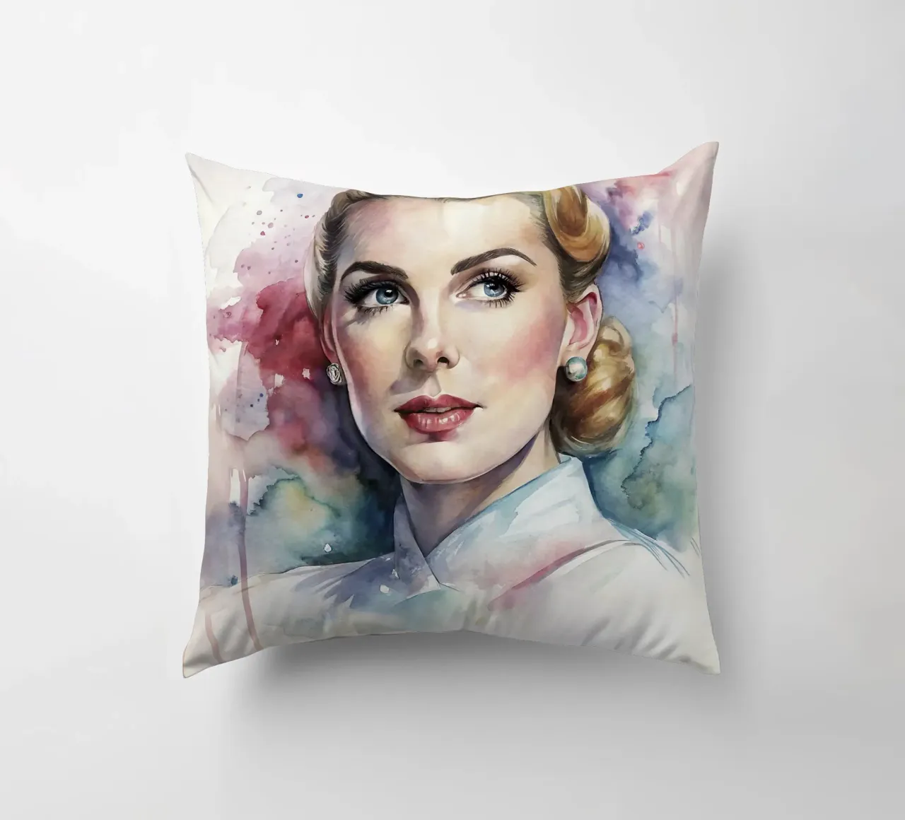 Grace Kelly in acquerello cuscino da 🎁 ARTVI-SHOP