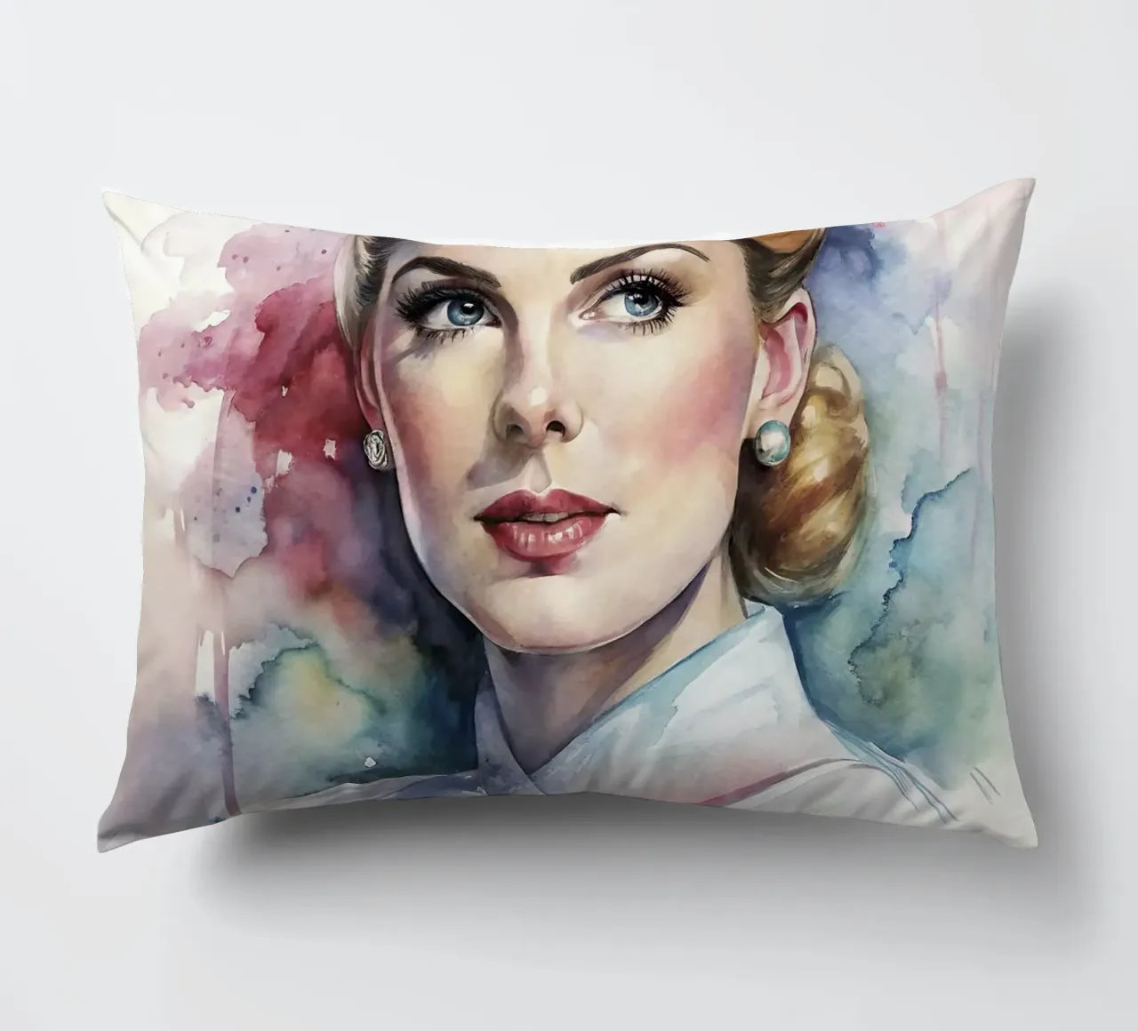 Grace Kelly in acquerello cuscino da 🎁 ARTVI-SHOP