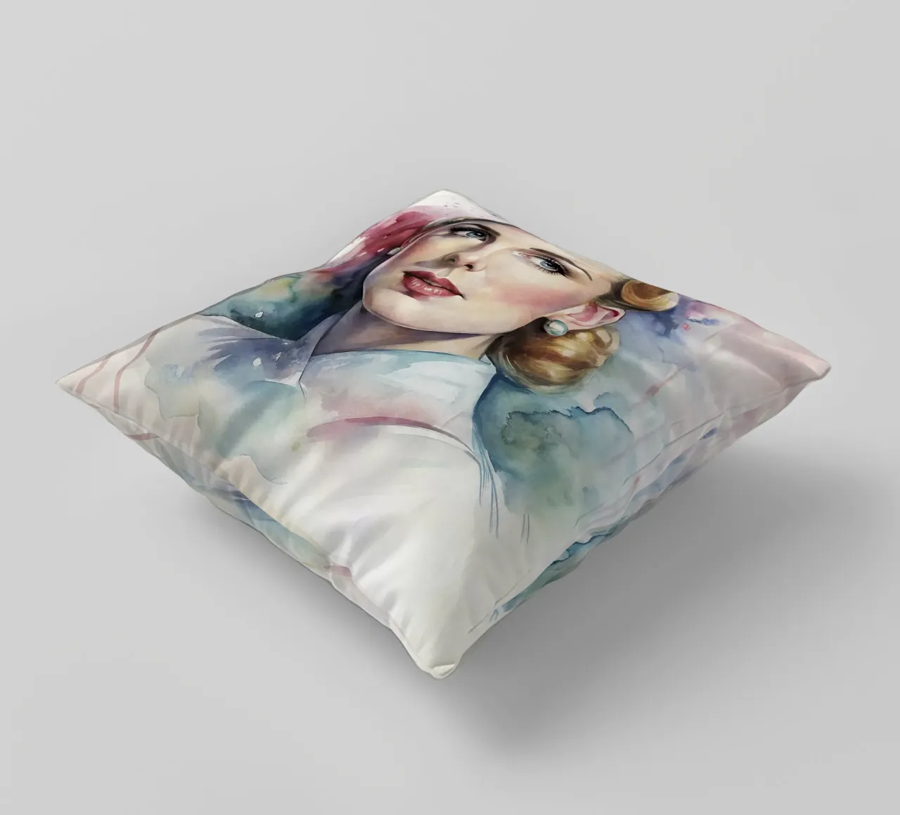 Grace Kelly in acquerello cuscino da 🎁 ARTVI-SHOP