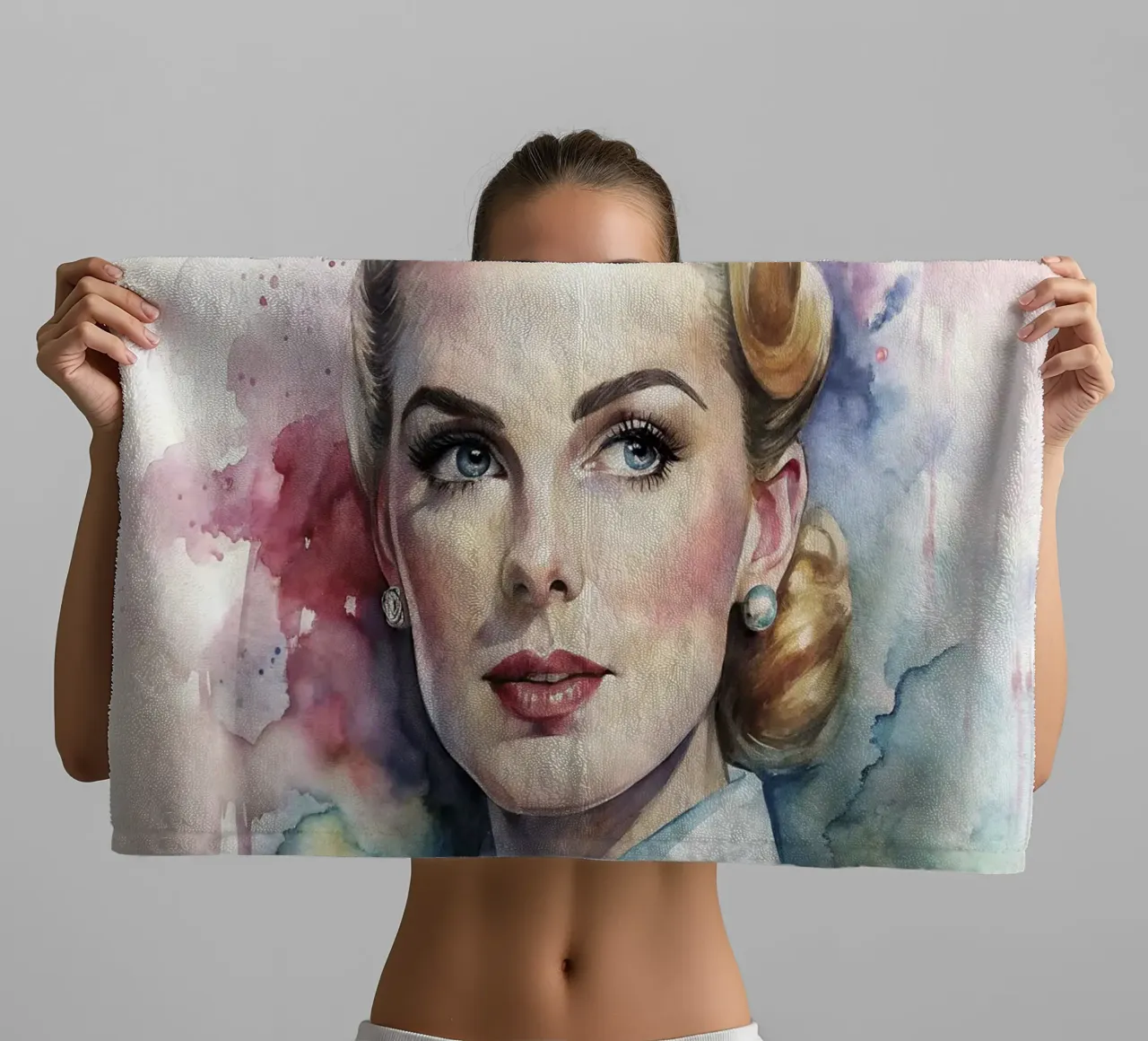Grace Kelly in acquerello asciugamano da bagno da 🎁 ARTVI-SHOP