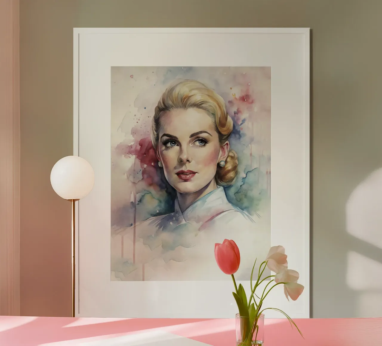 Grace Kelly in acquerello carta hahnemühle da 🎁 ARTVI-SHOP