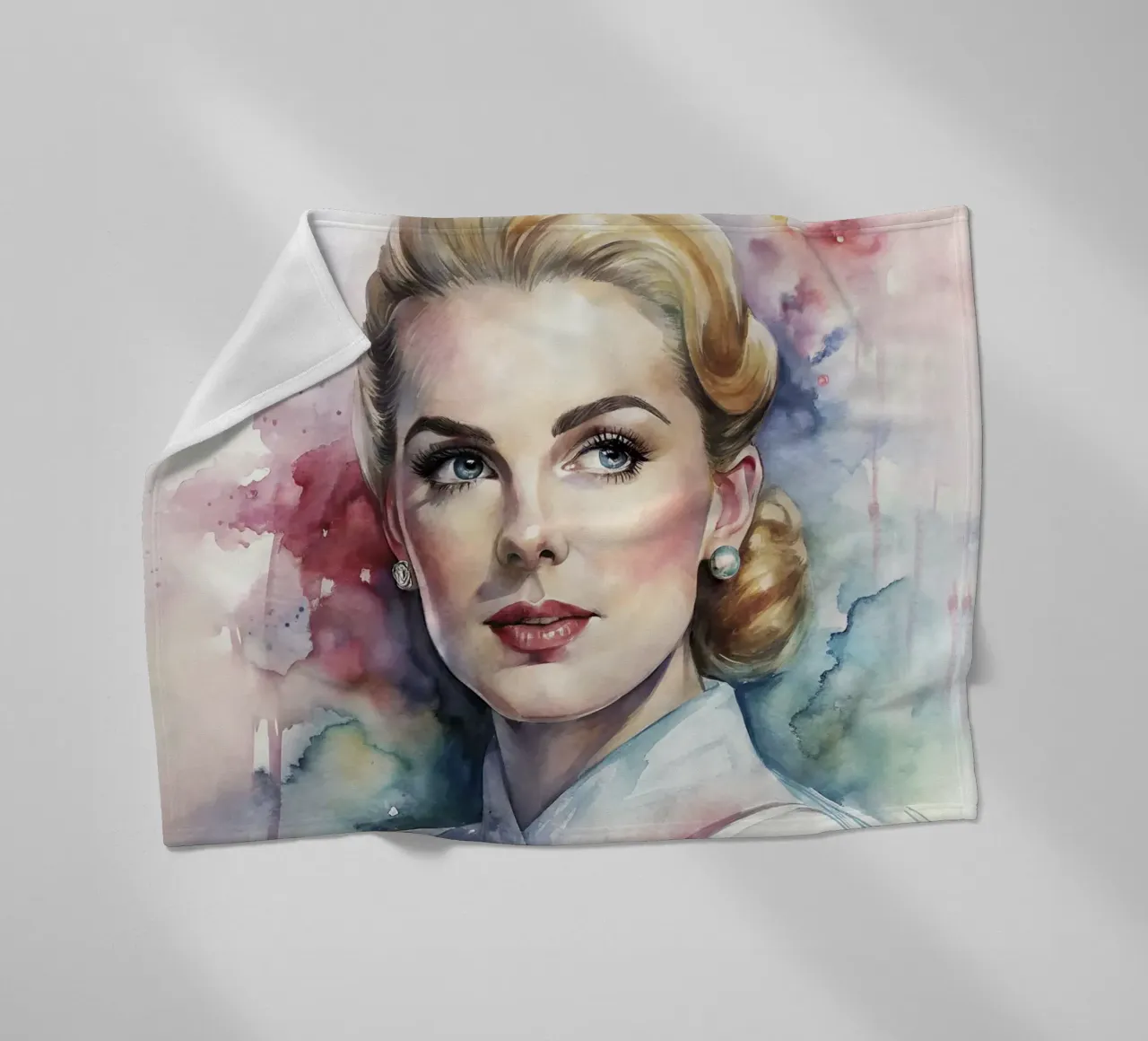 Grace Kelly in acquerello coperta in pile da 🎁 ARTVI-SHOP