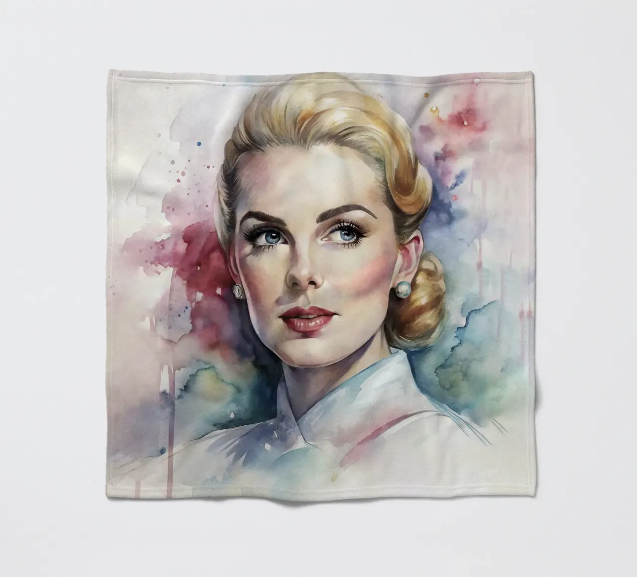 Grace Kelly in acquerello coperta in pile da 🎁 ARTVI-SHOP