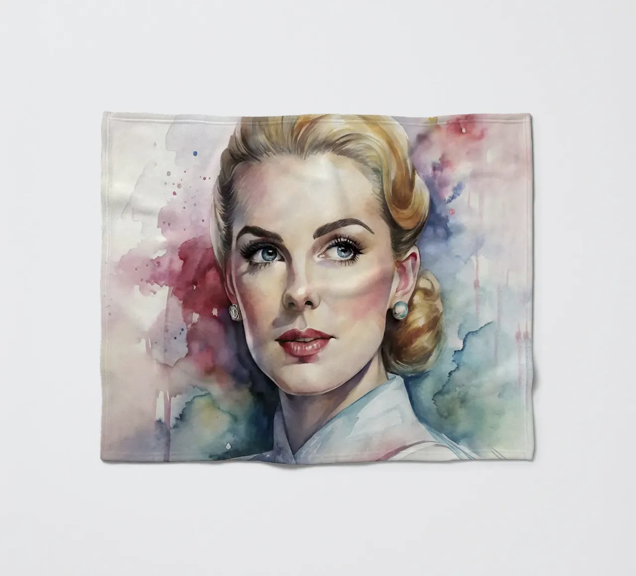 Grace Kelly in acquerello coperta in pile da 🎁 ARTVI-SHOP