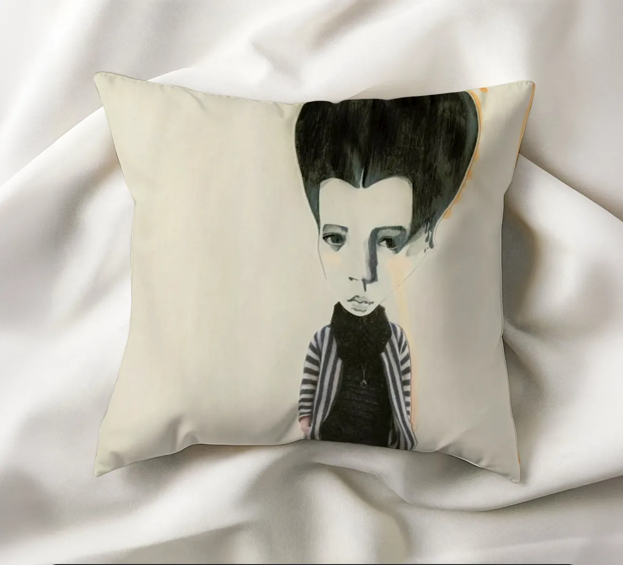 [ˈmandl̩|a͜uɡə] II decorative cushion by Julia Danckwerth