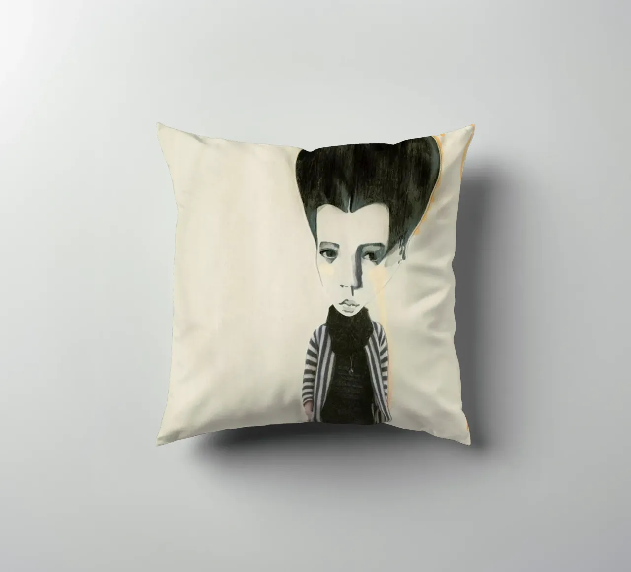 [ˈmandl̩|a͜uɡə] II decorative cushion by Julia Danckwerth