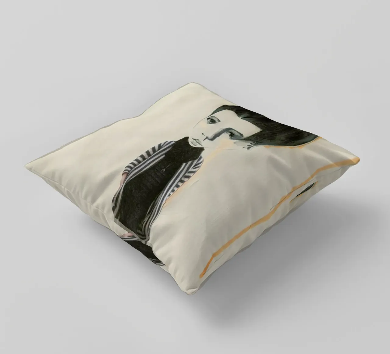 [ˈmandl̩|a͜uɡə] II decorative cushion by Julia Danckwerth