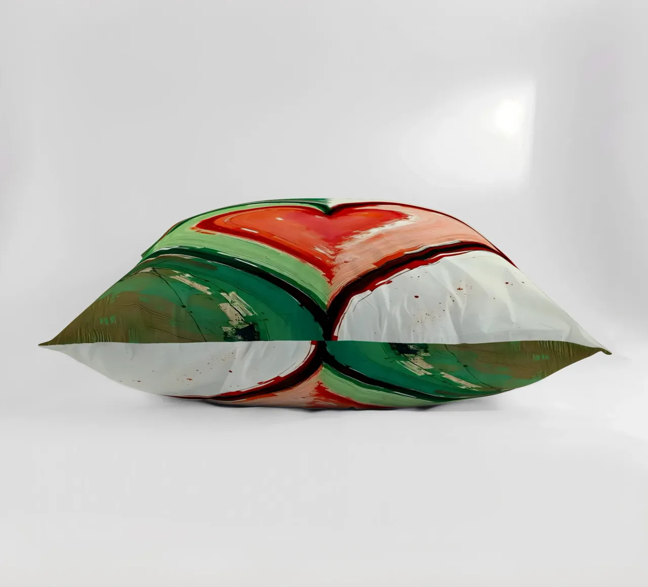 cuore_verde_rosso_2 cuscino da Pink- und LoveArt by LK