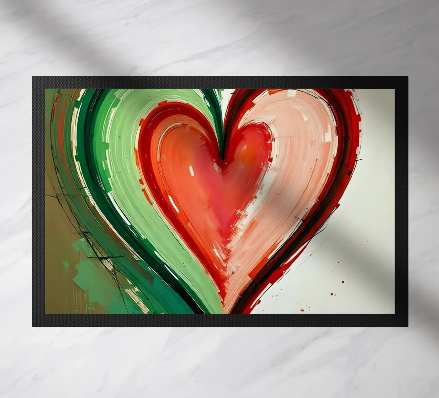 cuore_verde_rosso_2 zerbino da Pink- und LoveArt by LK