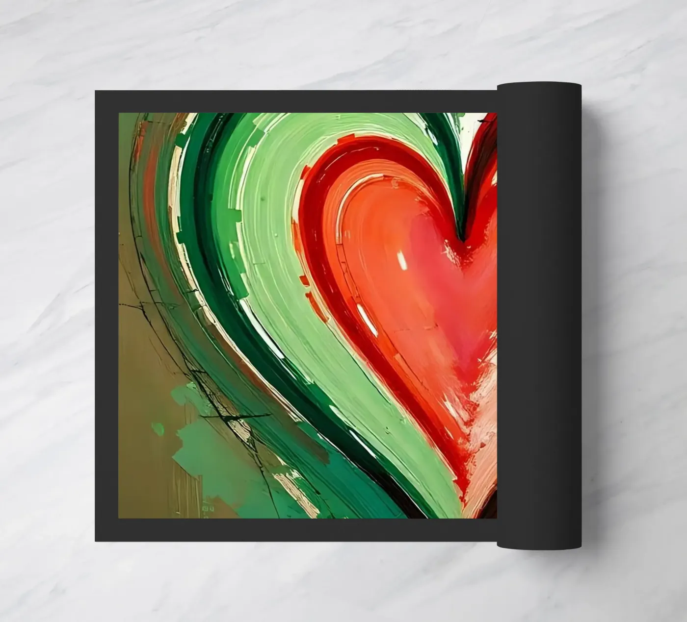 cuore_verde_rosso_2 zerbino da Pink- und LoveArt by LK