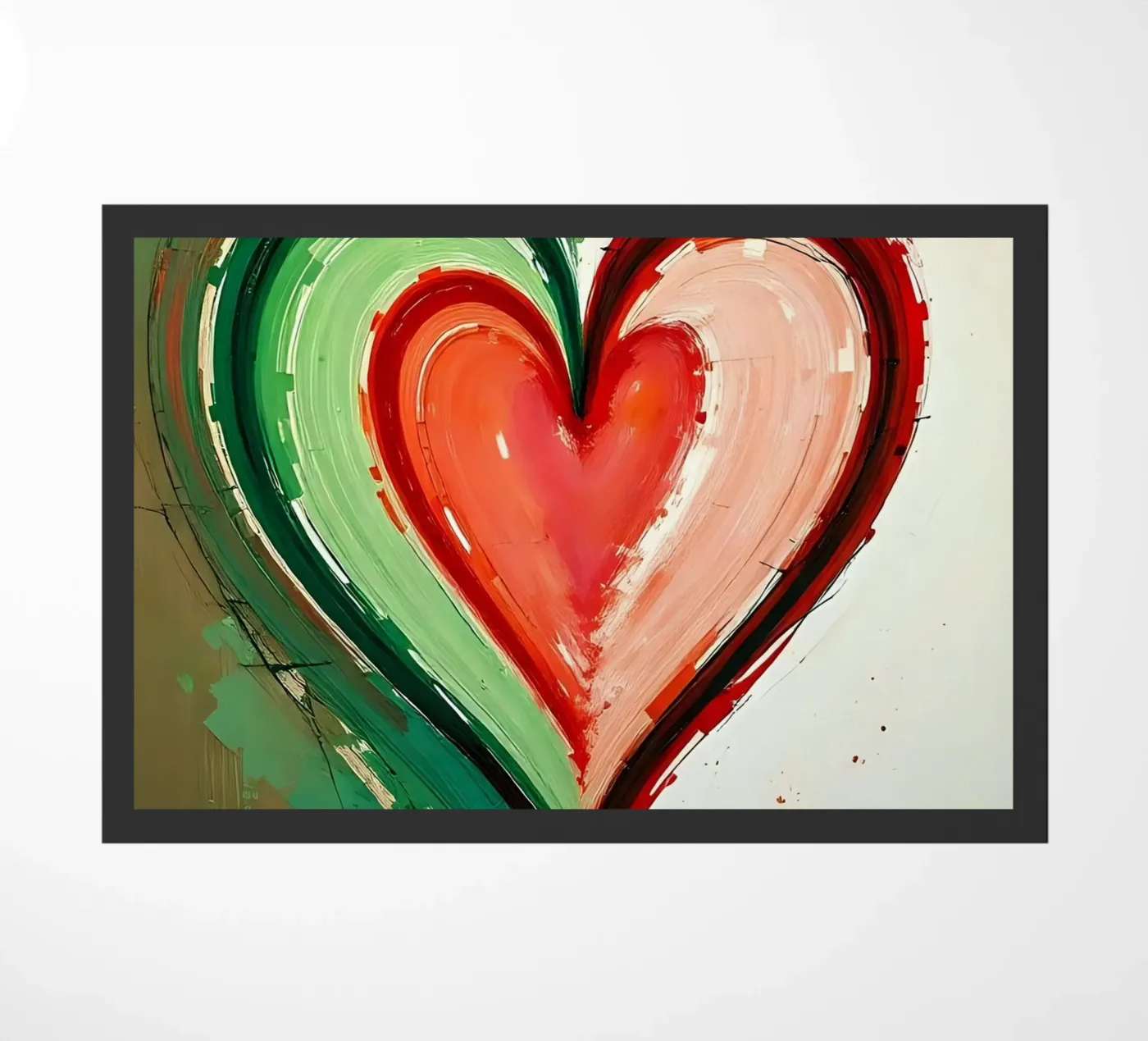 cuore_verde_rosso_2 zerbino da Pink- und LoveArt by LK