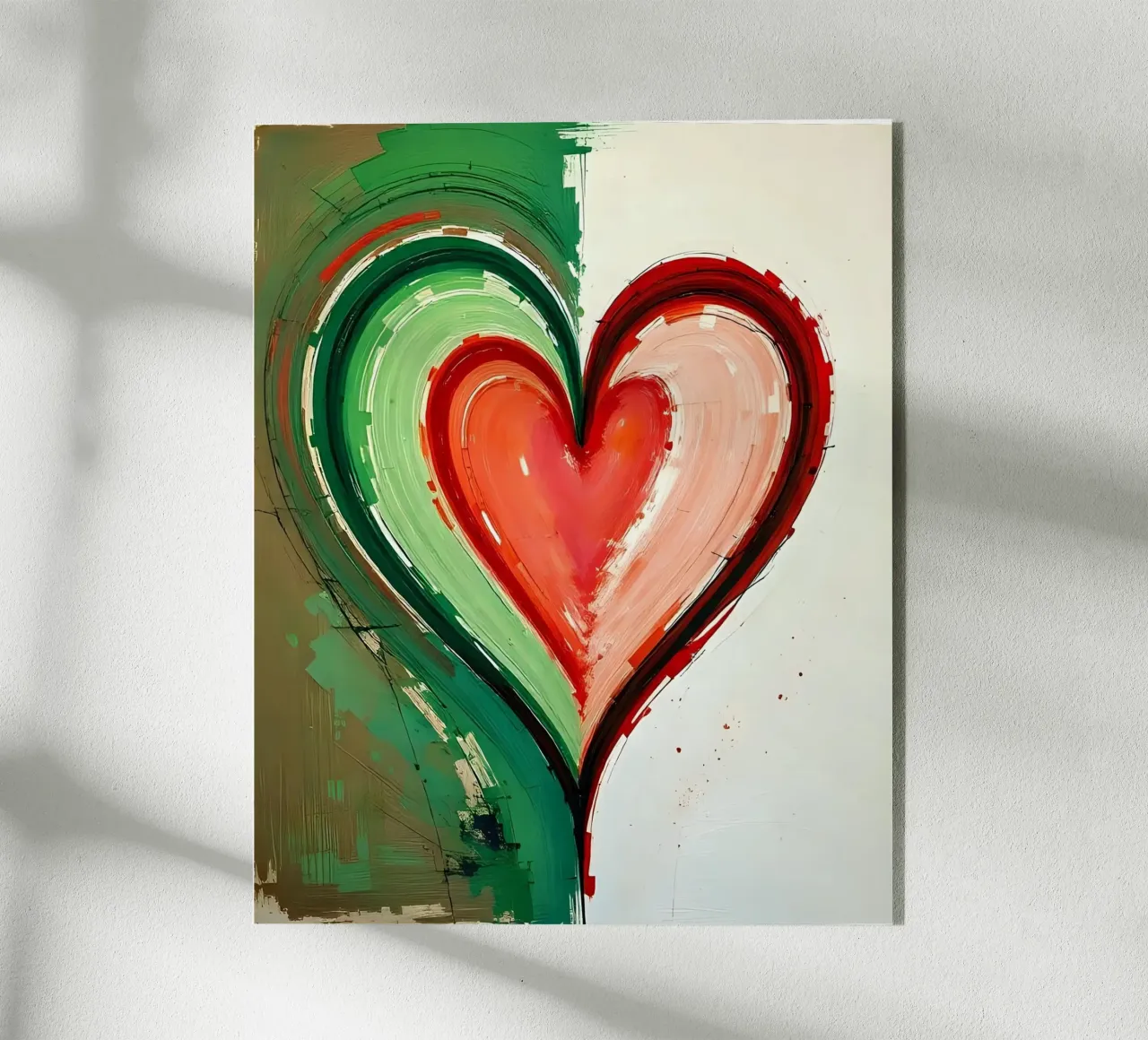 cuore_verde_rosso_2 plexiglass da Pink- und LoveArt by LK