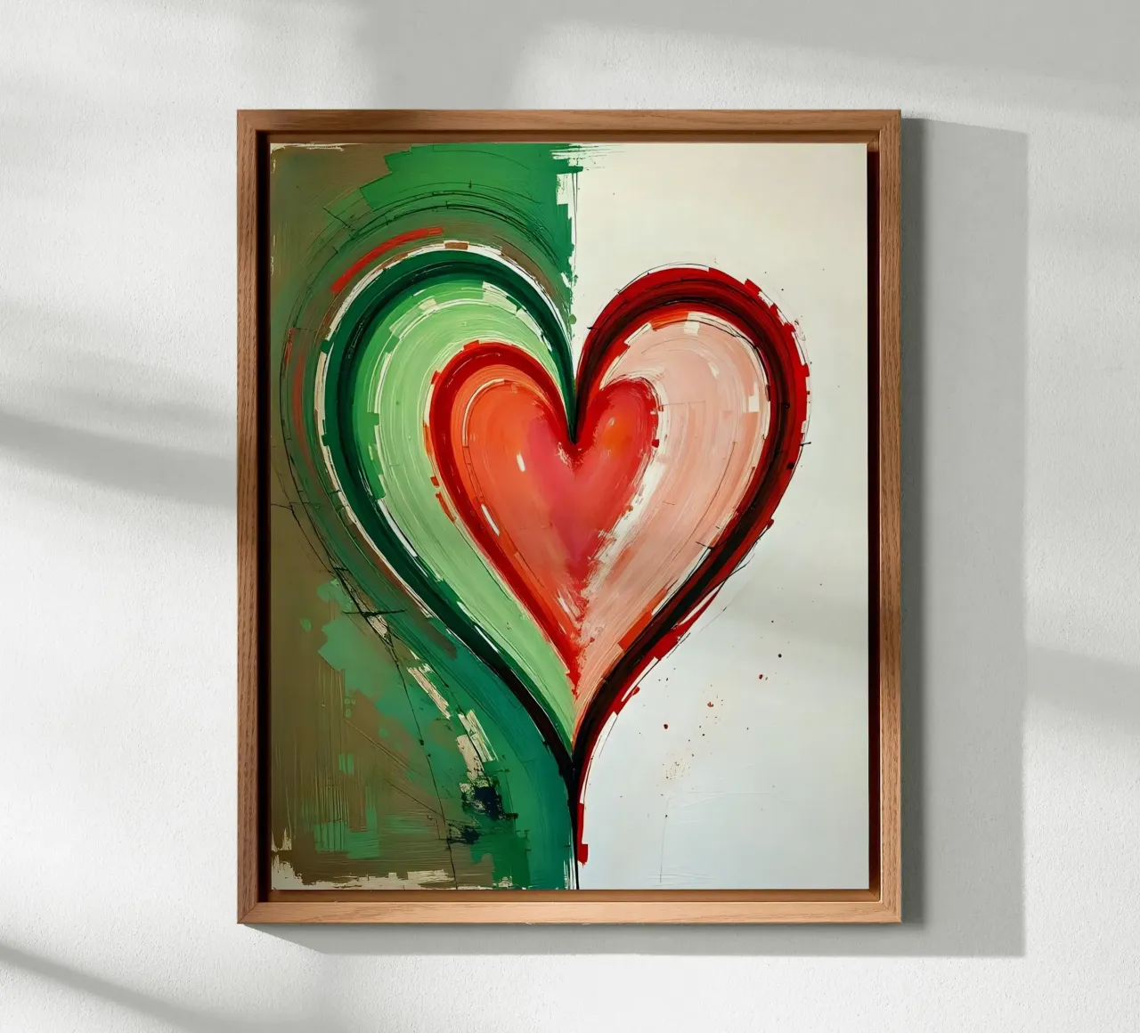 cuore_verde_rosso_2 alluminio dibond da Pink- und LoveArt by LK