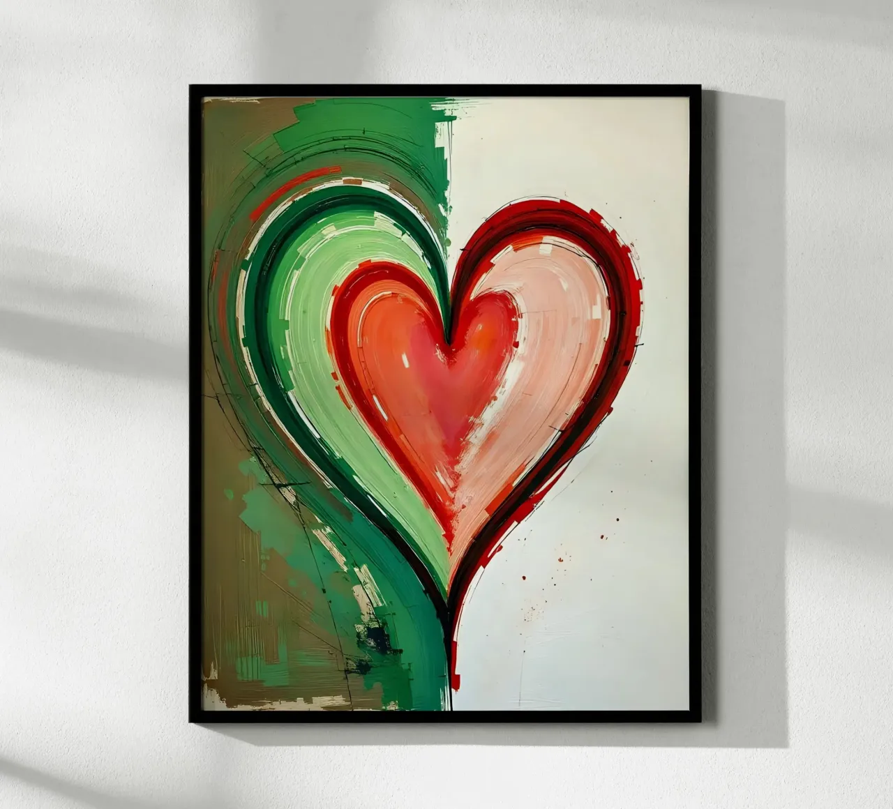 cuore_verde_rosso_2 carta hahnemühle da Pink- und LoveArt by LK