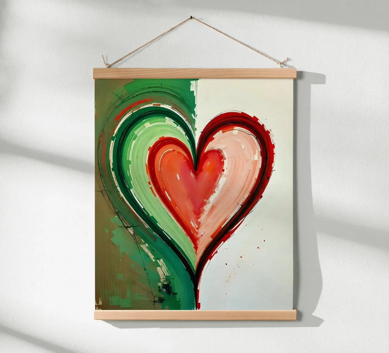 cuore_verde_rosso_2 carta hahnemühle da Pink- und LoveArt by LK