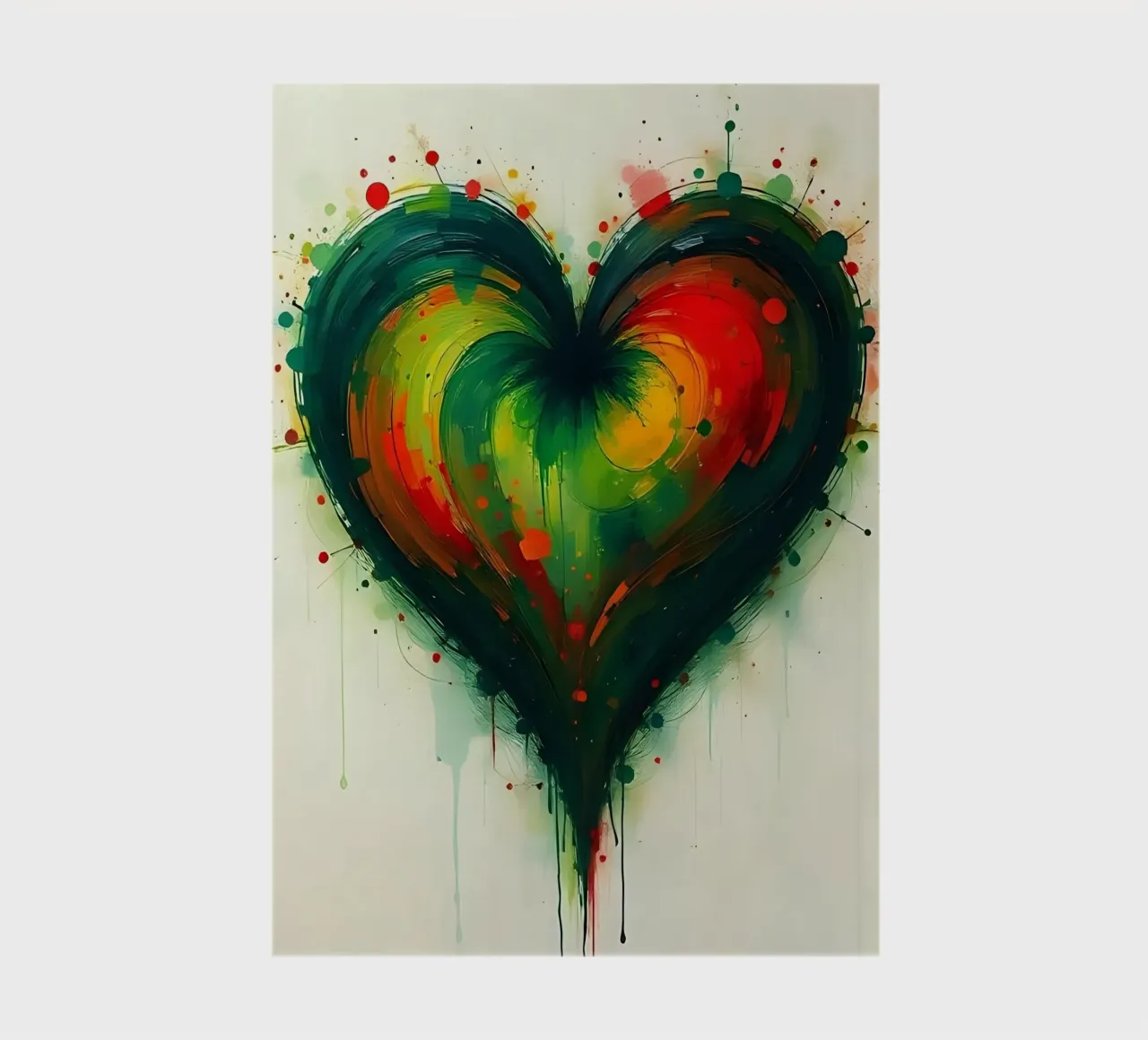 heart_green_red_3 notebook by Pink- und LoveArt by LK