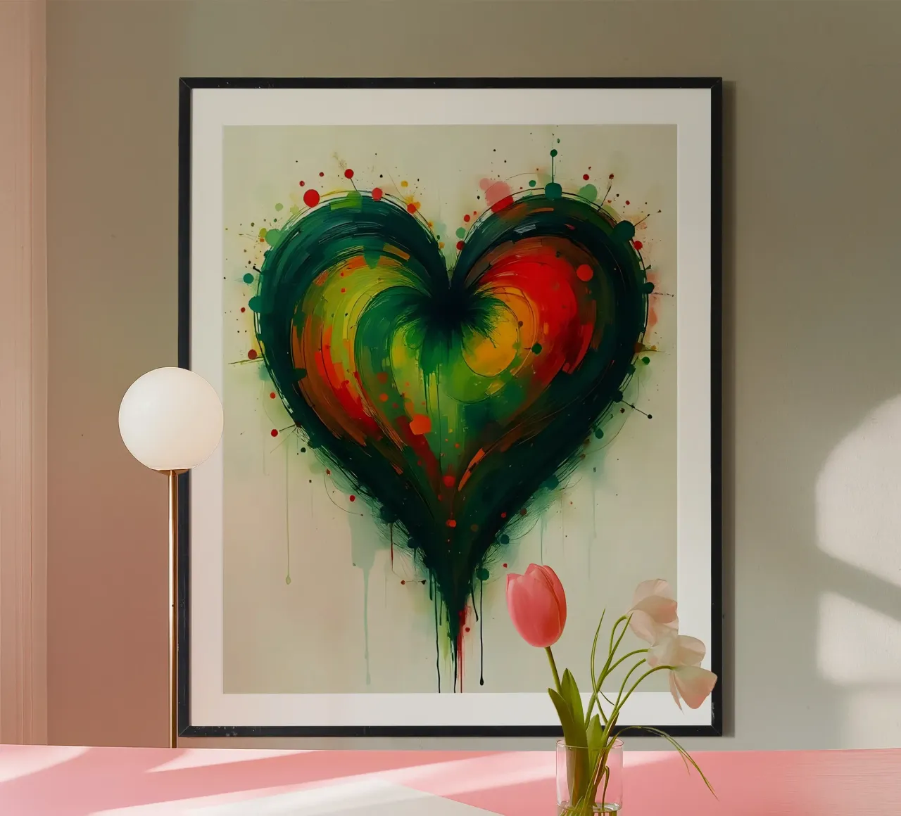 cuore_verde_rosso_3 carta hahnemühle da Pink- und LoveArt by LK