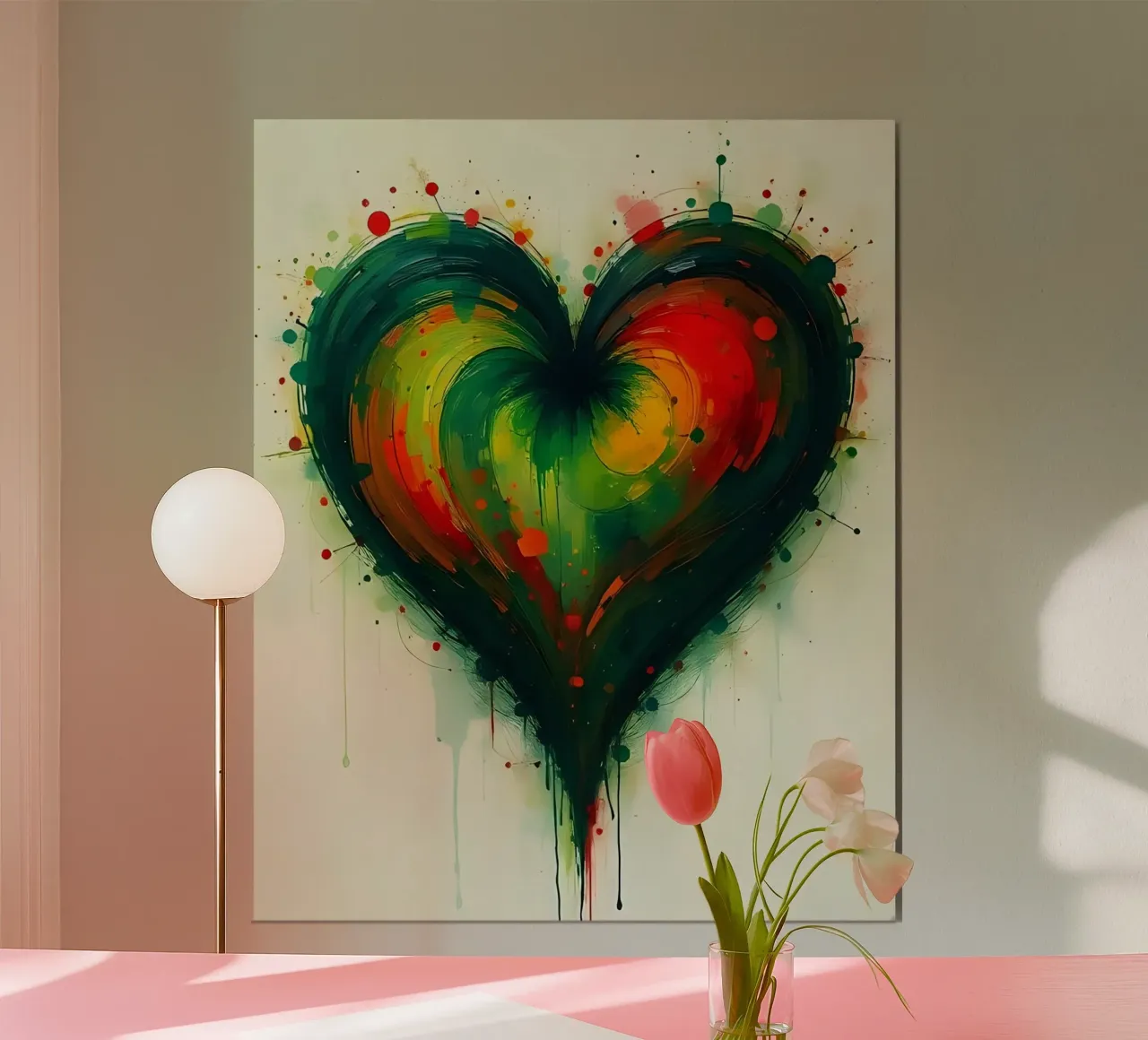 cuore_verde_rosso_3 carta hahnemühle da Pink- und LoveArt by LK