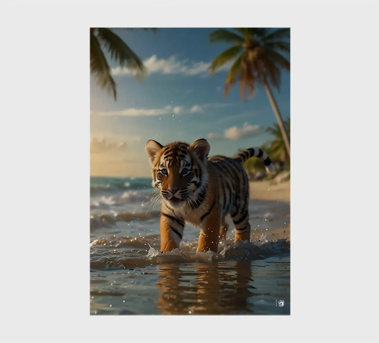 Cute Tiger beach notebook by LM2KONE