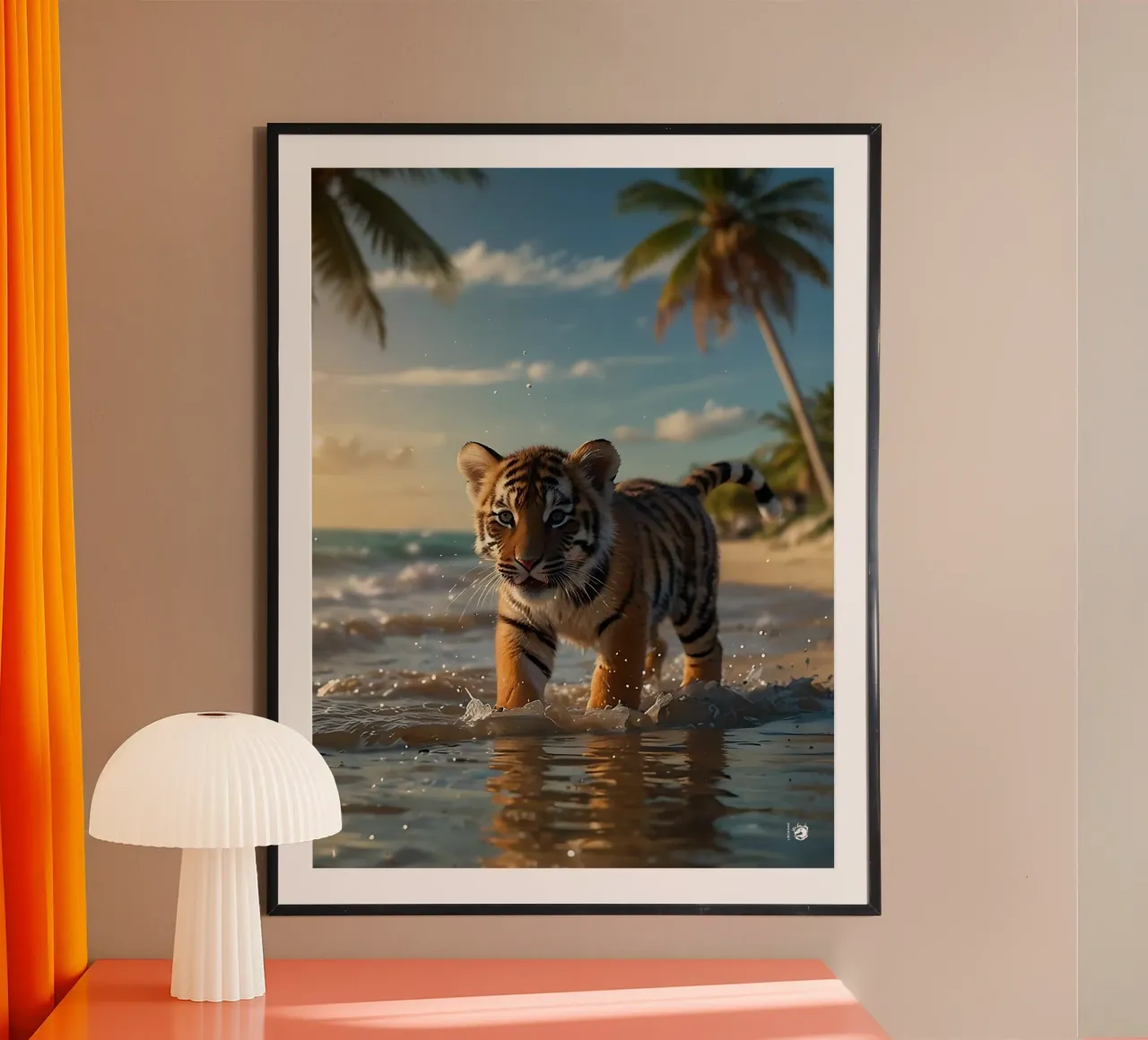 Cute Tiger beach hahnemühle by LM2KONE