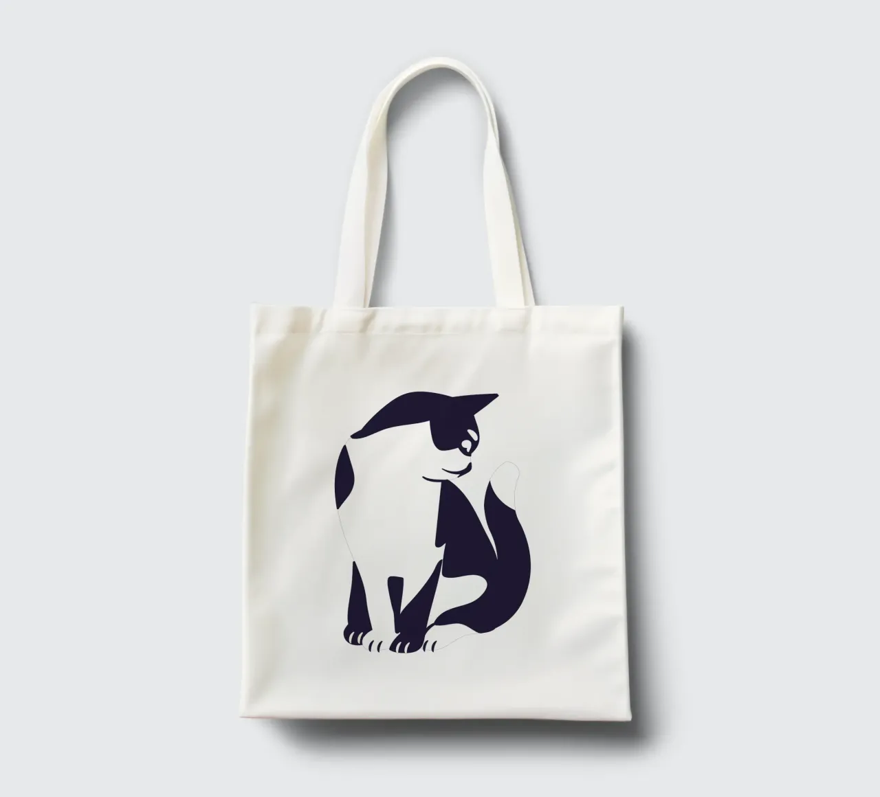 tuxedo kitty borsa in juta da Mariery Young
