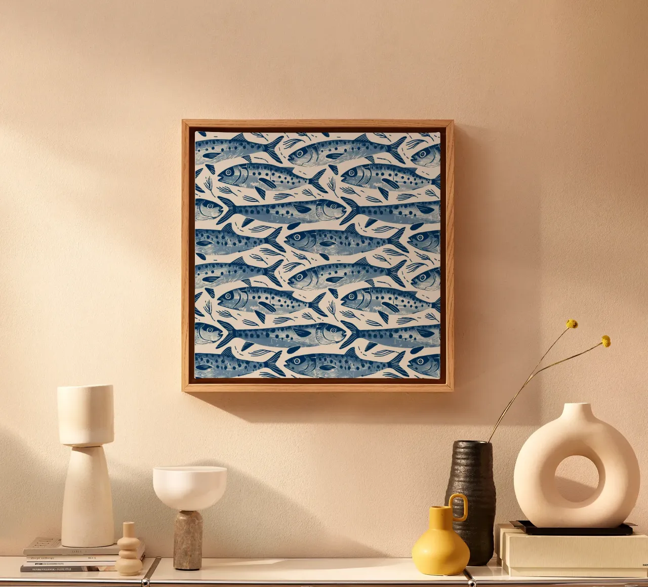 The Sardines canvas by Sunflower Soul Studio