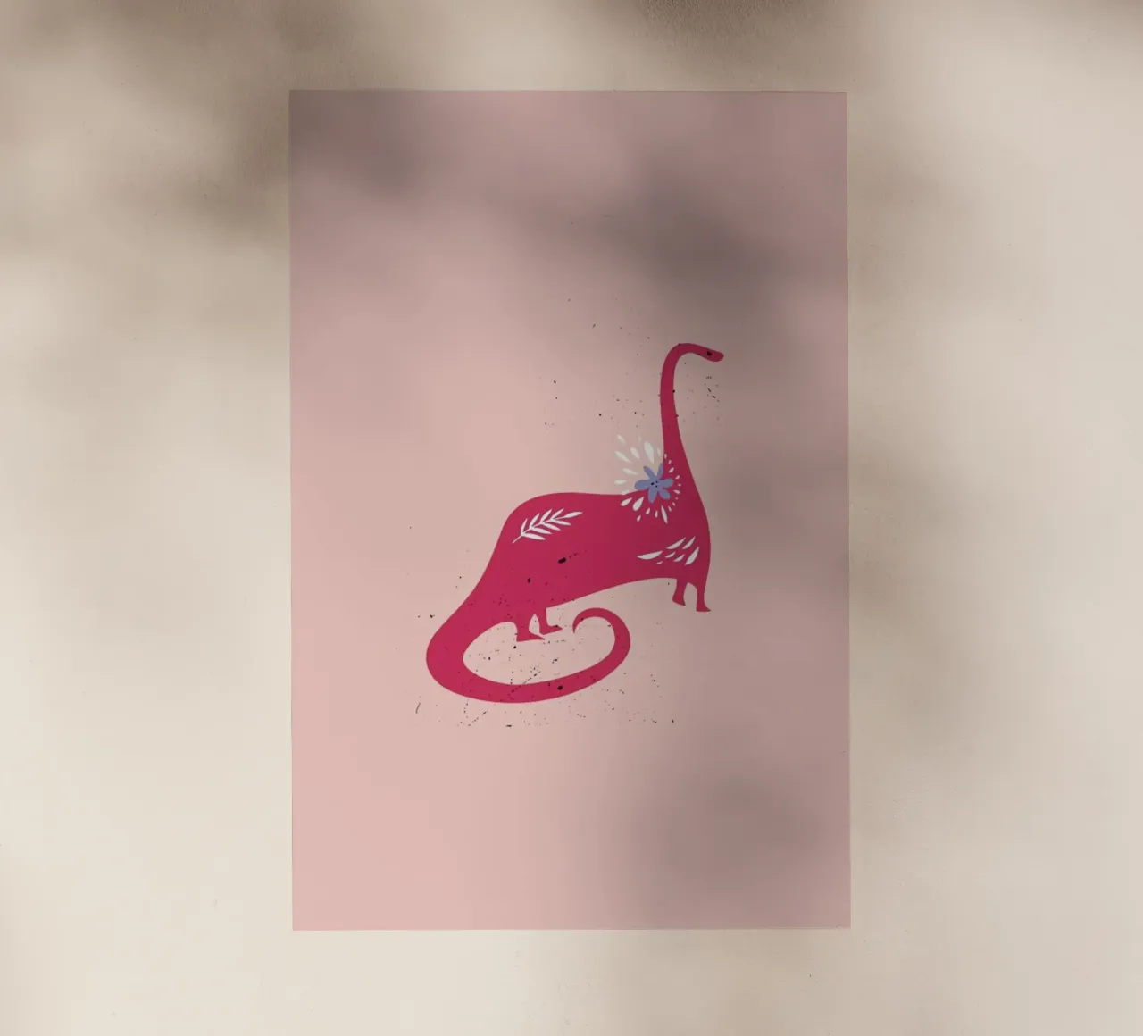 Pink Dinosaur pellicola backlit da Little Flourishes