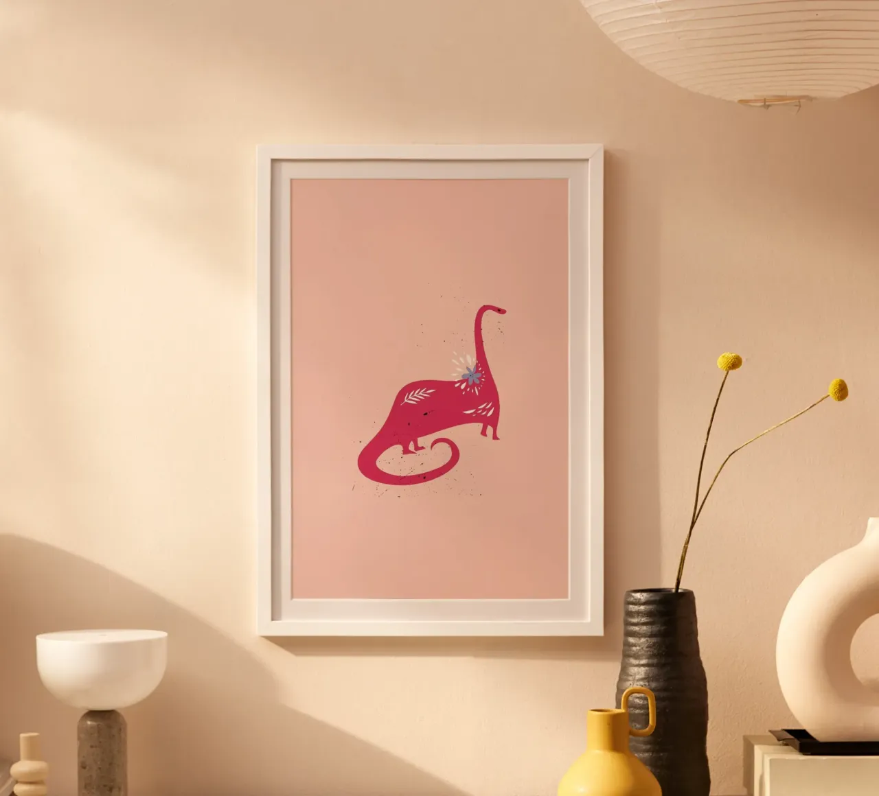 Pink Dinosaur carta hahnemühle da Little Flourishes