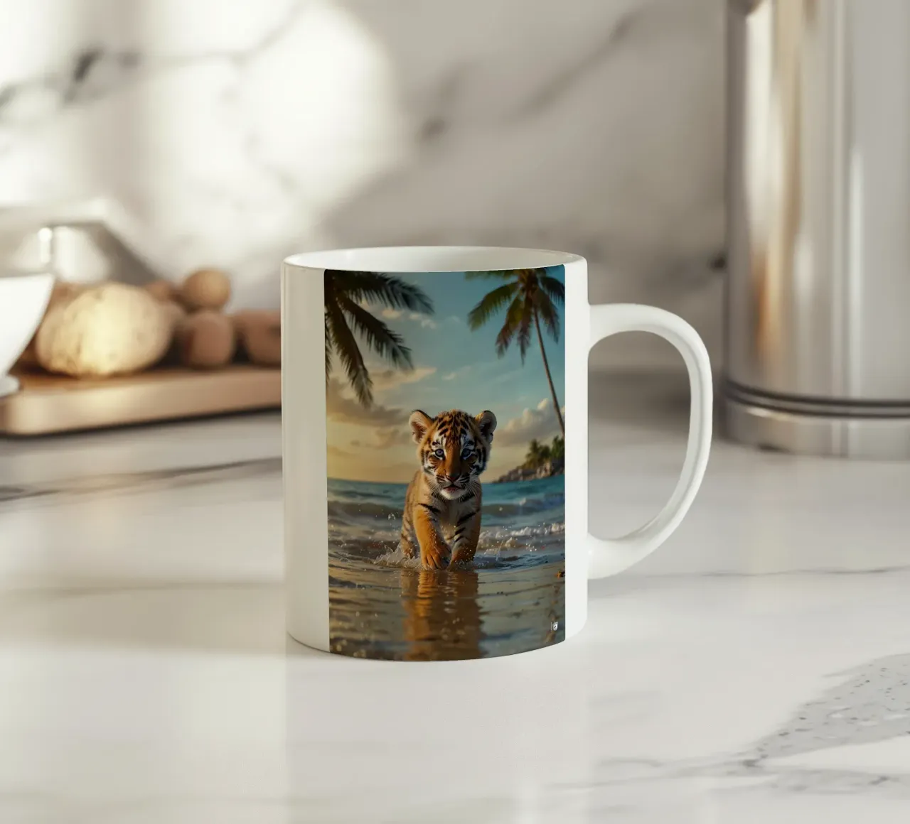 Spiaggia della Tigre dell'Oceano tazza in ceramica da LM2KONE