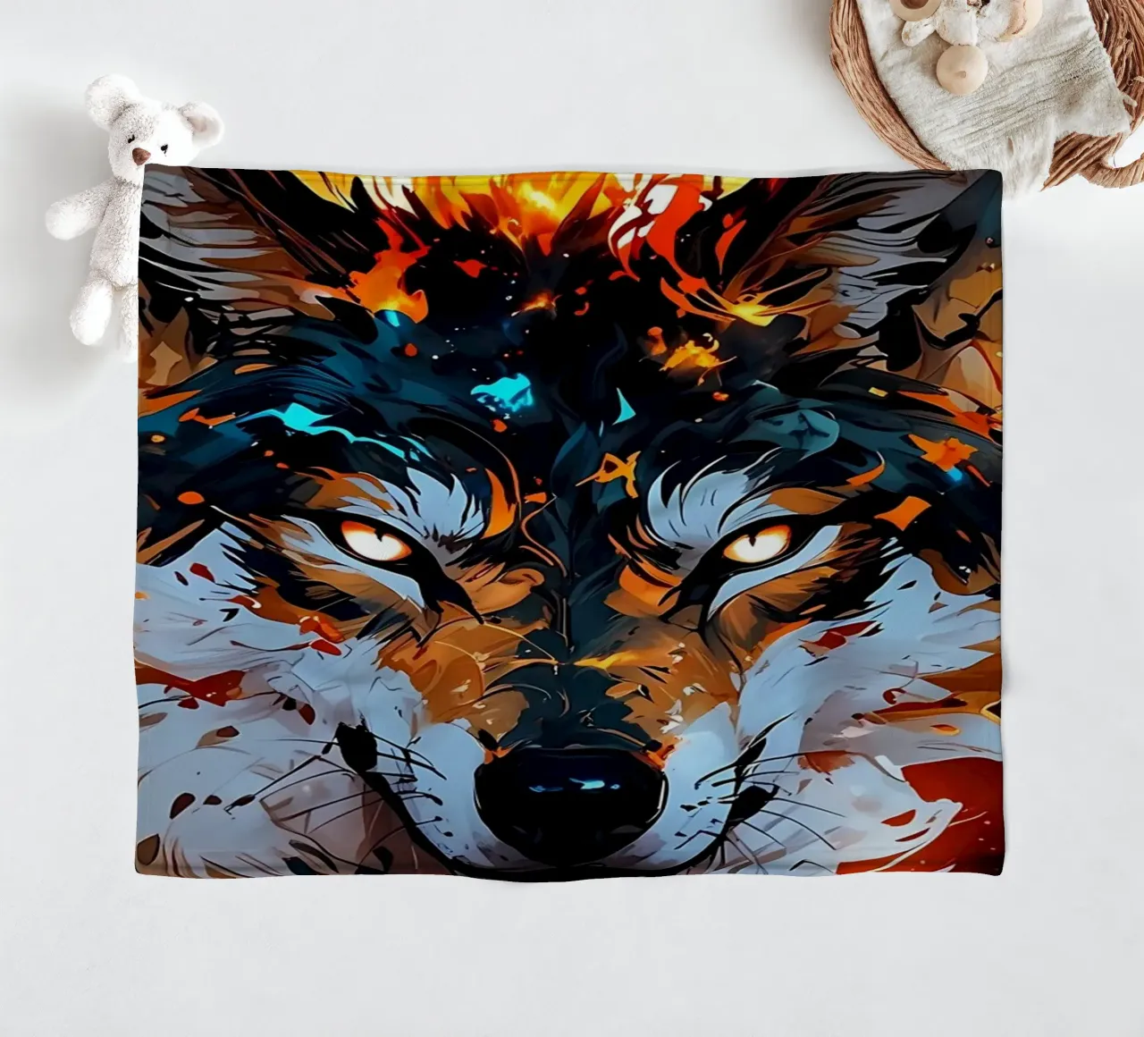 Lupo fantasy epico coperta in pile da LM2KONE