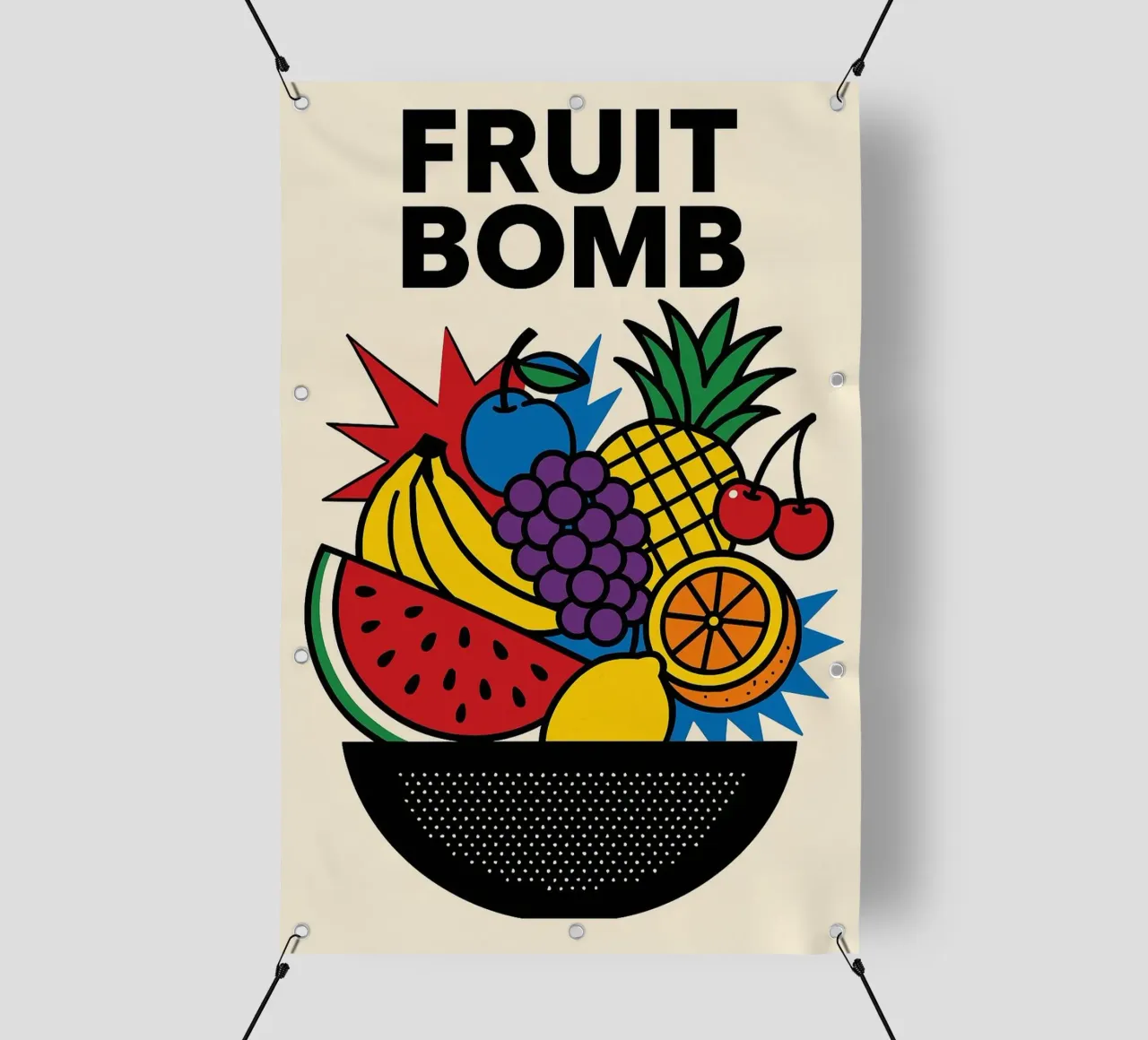 Fruit Bomb - Esplosione pop di freschezza e colore telo in pvc da Pop and Fruits - Affiches & posters