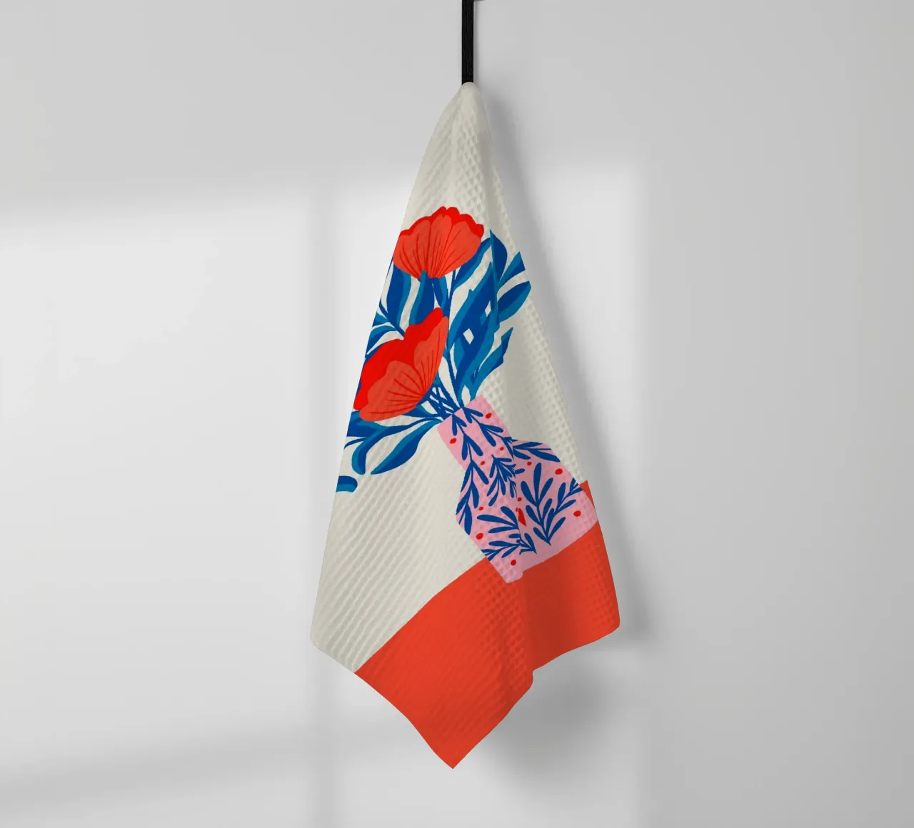 Coquelicots dans un vase torchon de Wackapacka