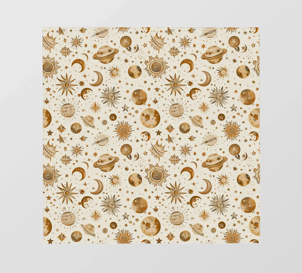 Beige and Brown Celestial telo in pvc da Sunflower Soul Studio