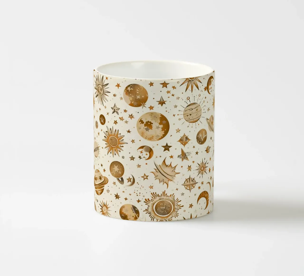 Beige and Brown Celestial tazza in ceramica da Sunflower Soul Studio