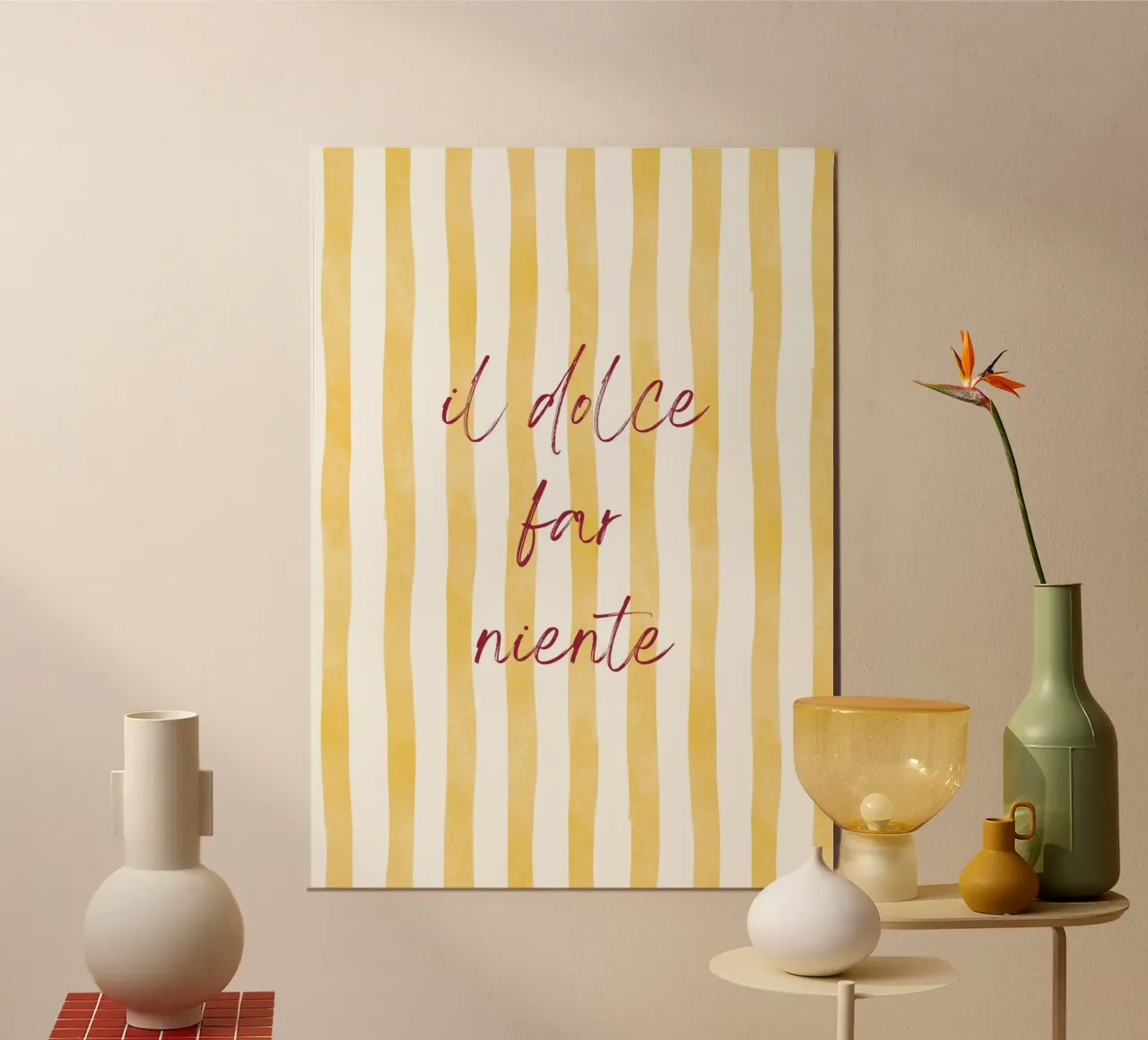 Il Dolce Far Niente poster con telaio in plastica da DolceVita