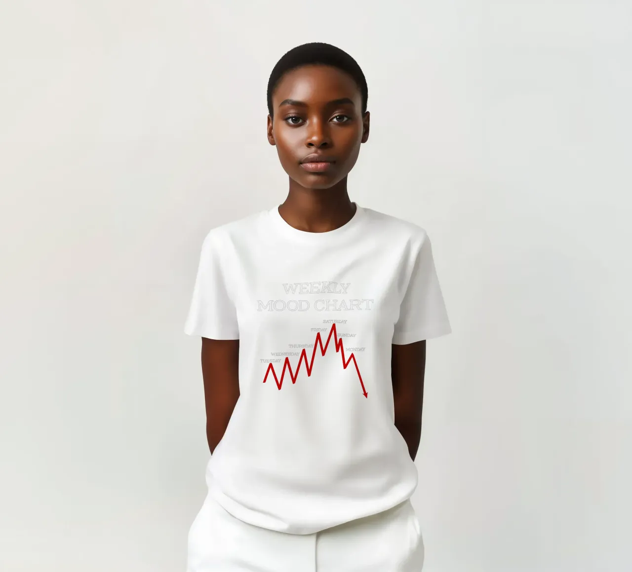 Grafico settimanale dell'umore Sarcasmo Lavoro Routine quotidiana Azioni Criptovalute t-shirt da sillyindustries