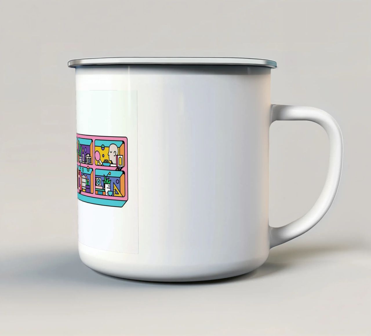 The Bohemian Time tazza in smalto da Tyler Dale