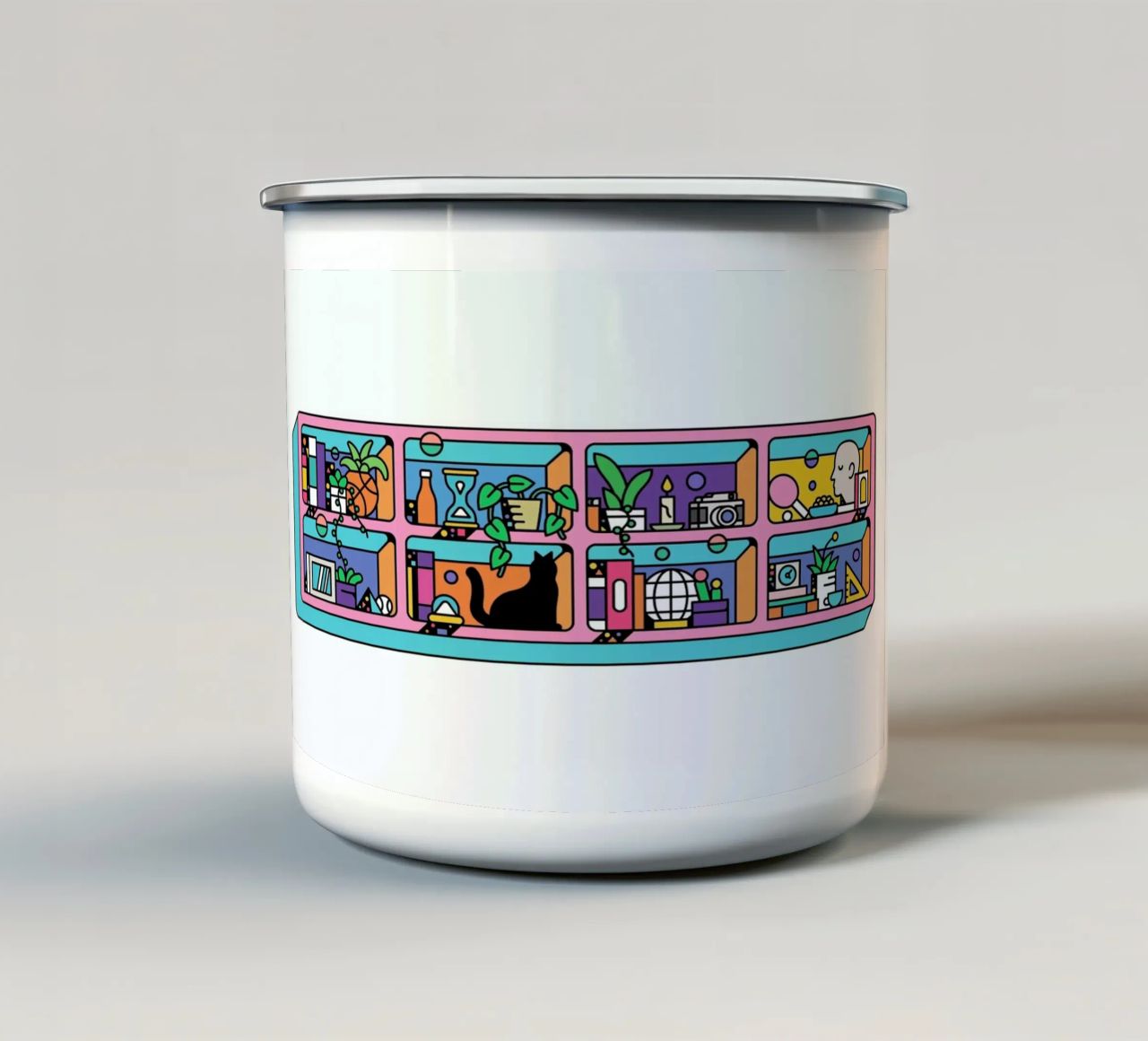 The Bohemian Time tazza in smalto da Tyler Dale