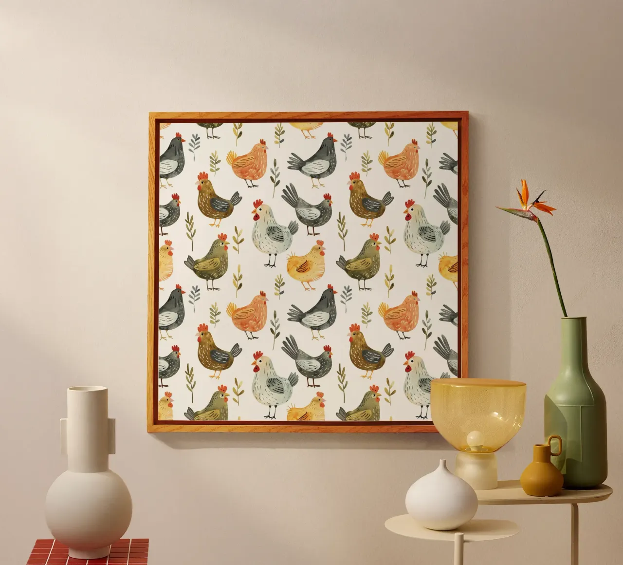 Cute Chickens plexiglass da Sunflower Soul Studio