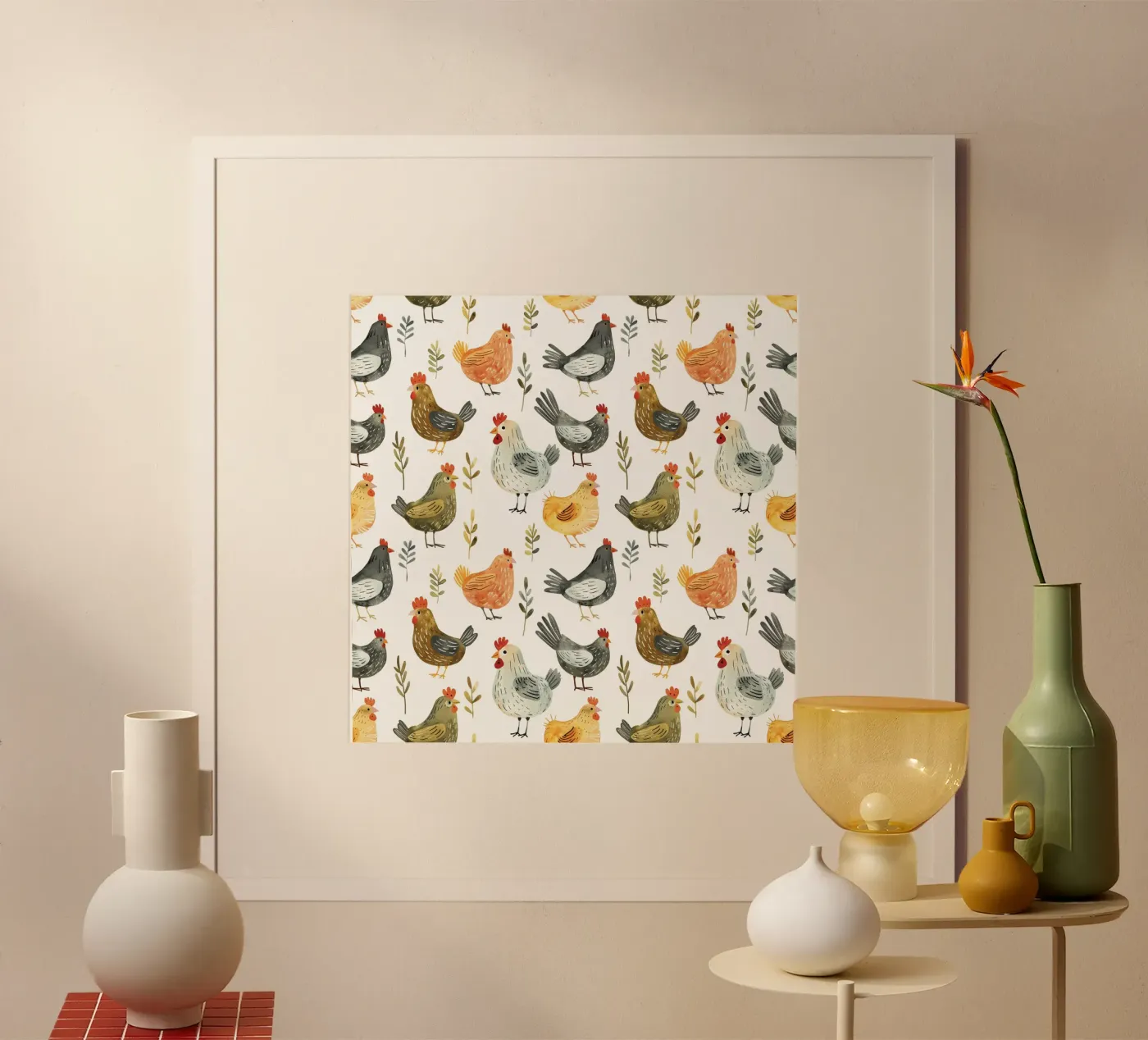 Cute Chickens poster da Sunflower Soul Studio