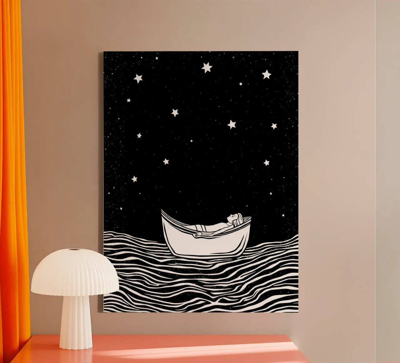 Drifting Through the Stars tela con Cornice a cassetta da Indigo Rain