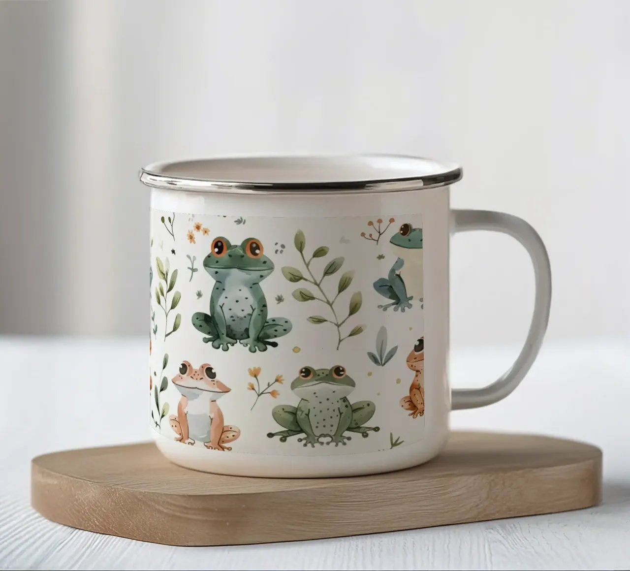 Cute Frogs tazza in smalto da Sunflower Soul Studio