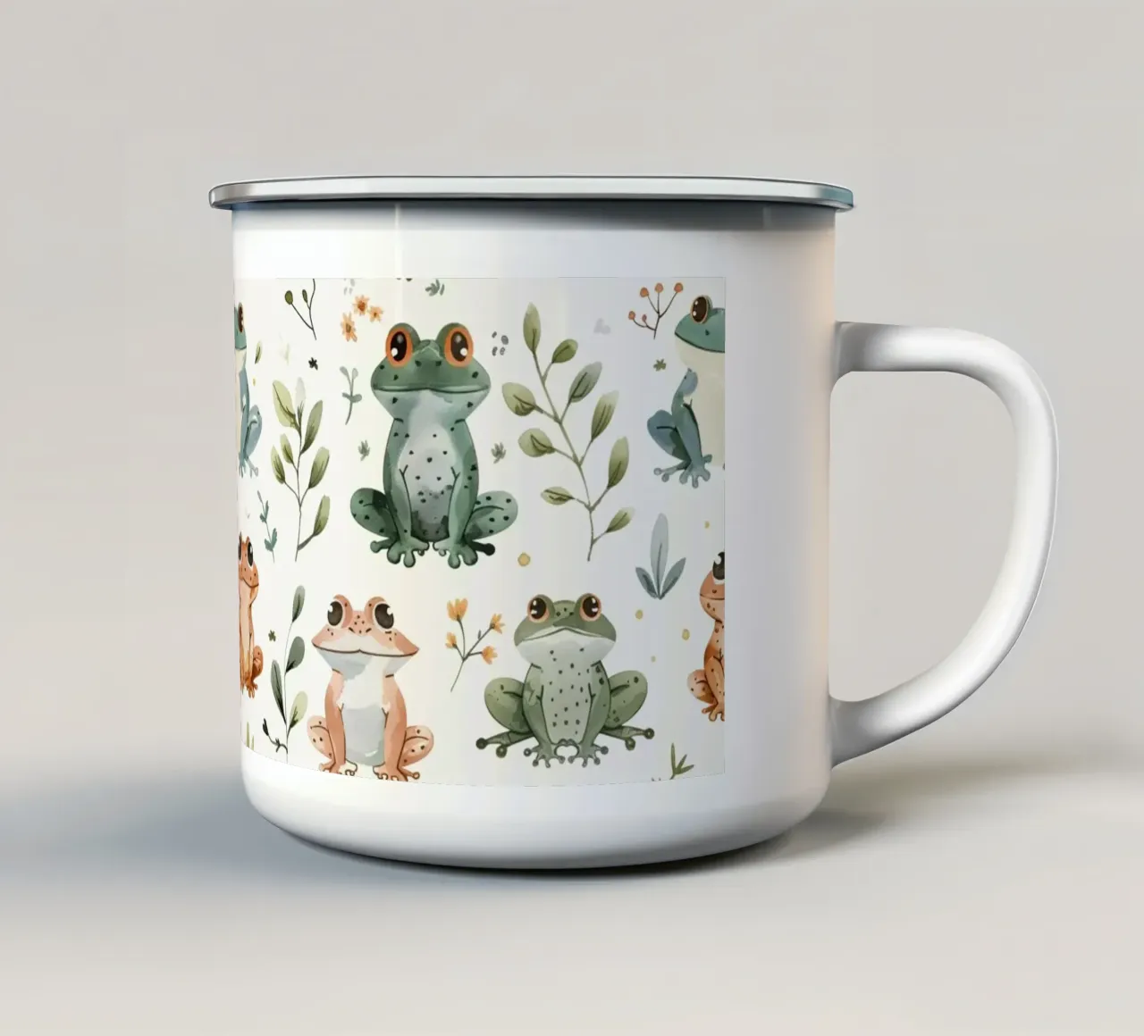 Cute Frogs tazza in smalto da Sunflower Soul Studio