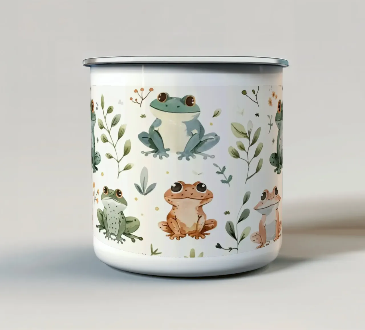 Cute Frogs tazza in smalto da Sunflower Soul Studio
