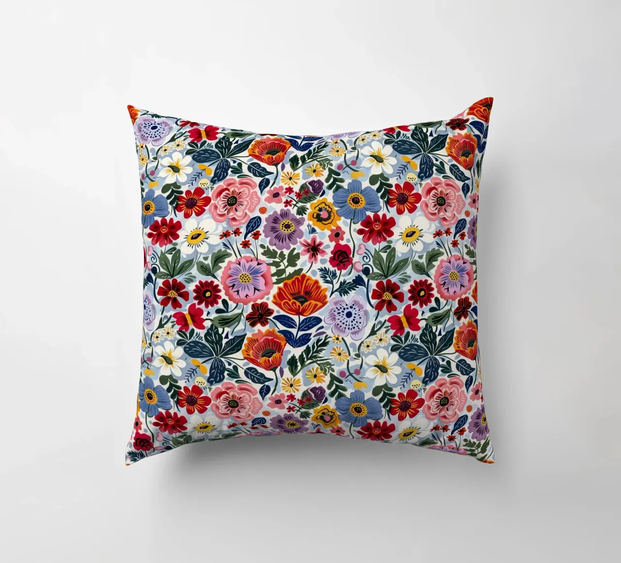 Dopamine Flowers decorative cushion by Sunflower Soul Studio