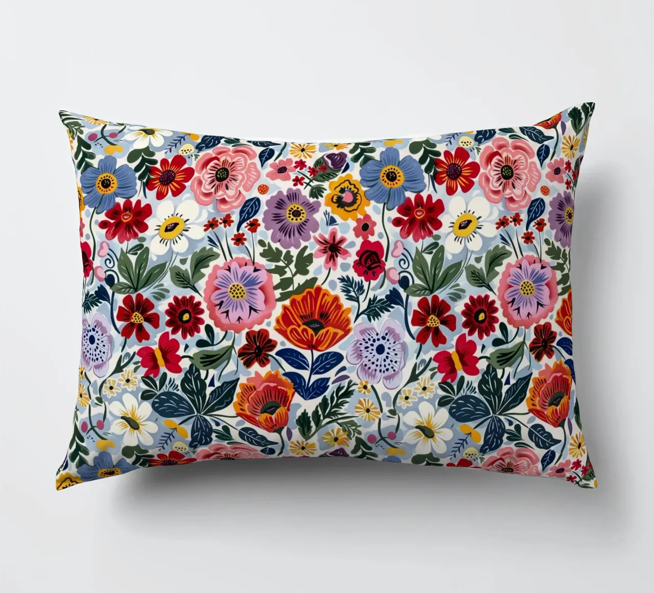 Dopamine Flowers decorative cushion by Sunflower Soul Studio
